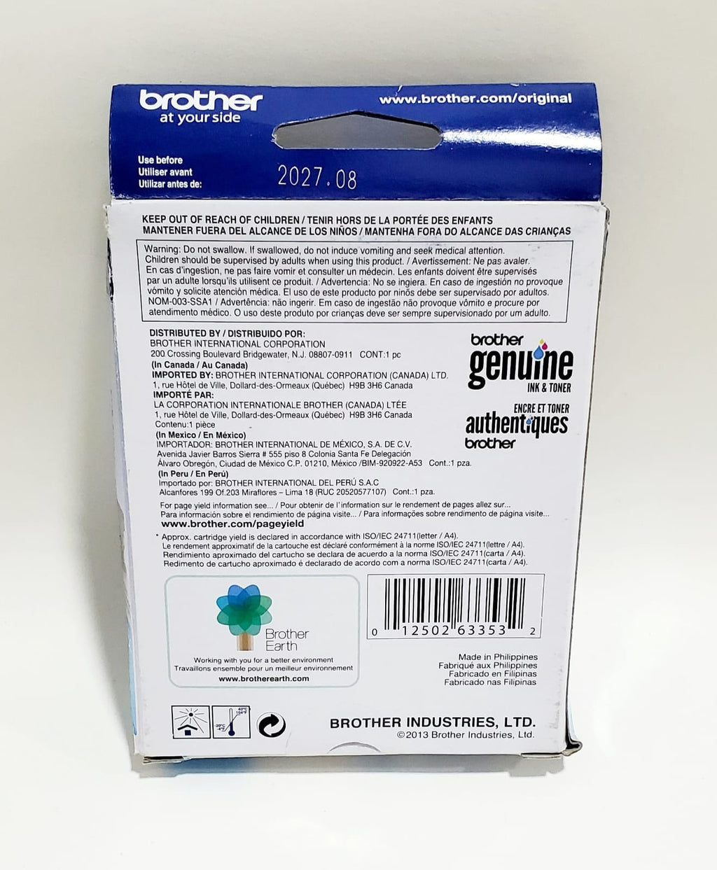 Genuine Brother LC-103C Cyan Ink Cartridge for MFC-J870 J875 J450 J4510
