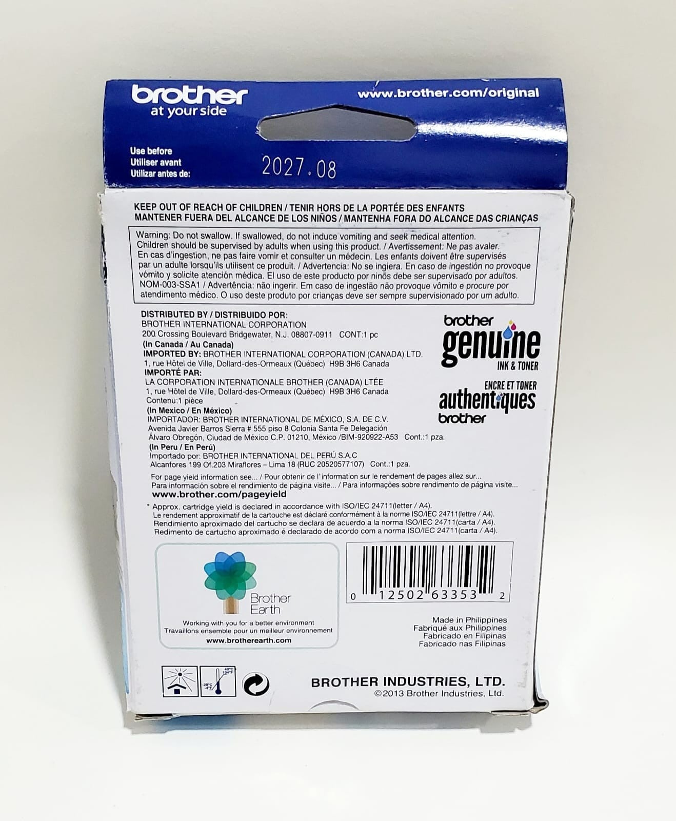 Genuine Brother LC-103C Cyan Ink Cartridge for MFC-J870 J875 J450 J4510