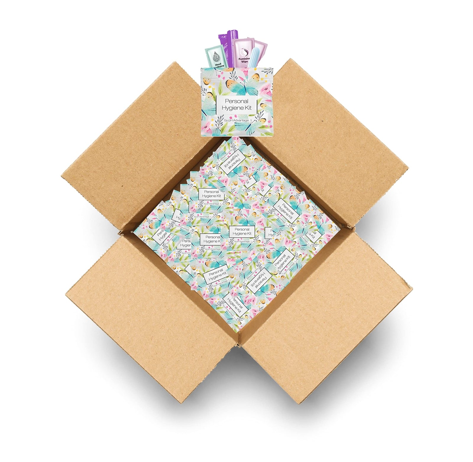 Butterfly Style Menstrual Kit All-in-One 60 Pack | Convenience on The Go |