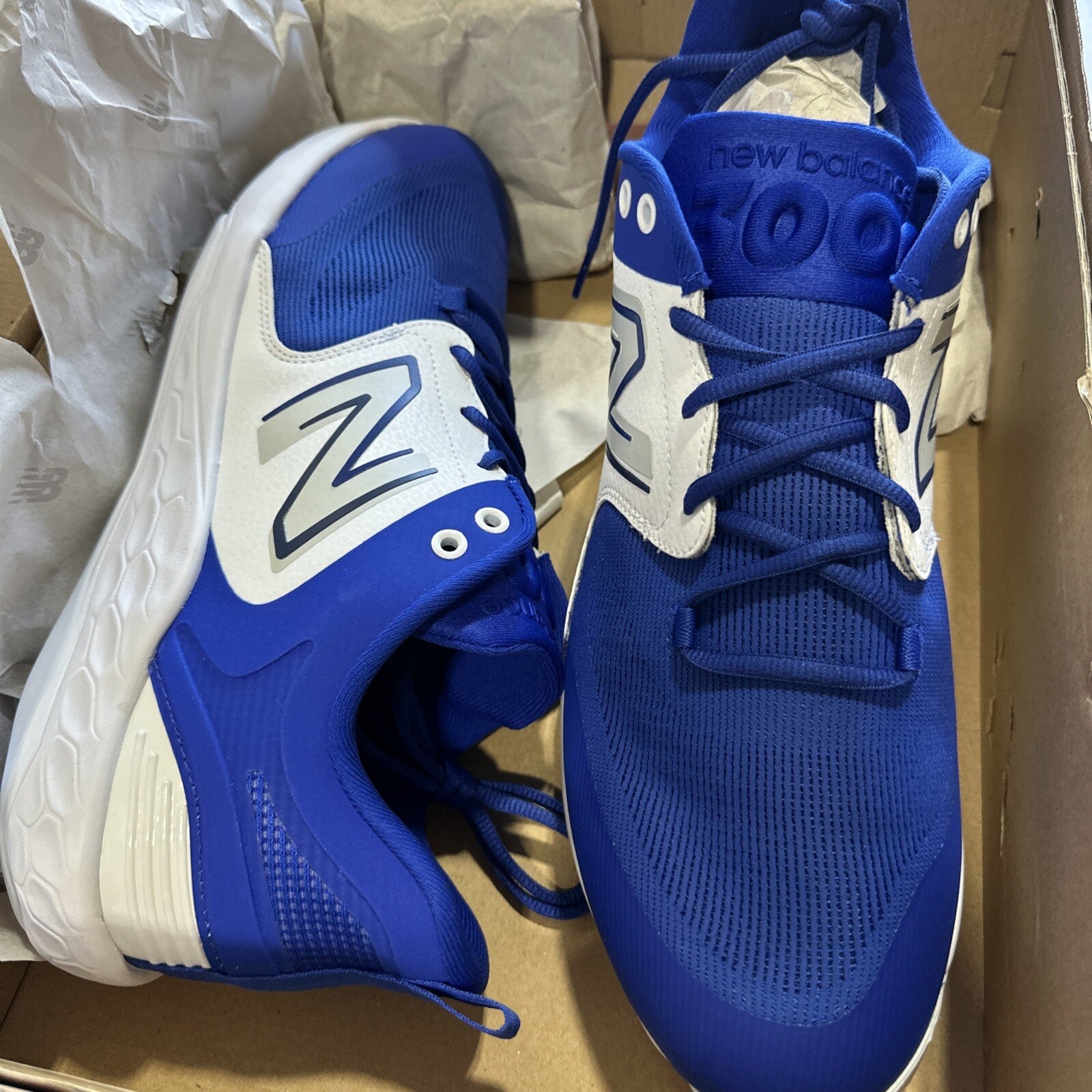 New Balance Fresh Foam X 3000 v6 L3000TB6 Baseball Metal Cleats Mens Sz 16 Blue