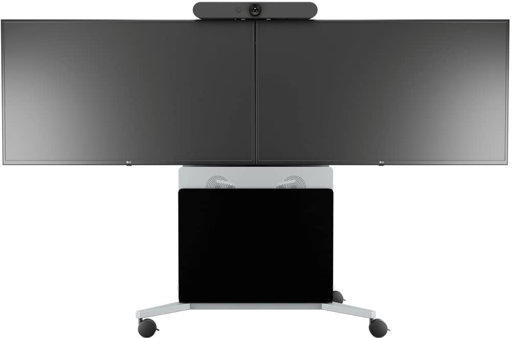 Avteq ELT-2100 Large Format Display Cart Dual Displays 75" 400 lb Capacity Rack