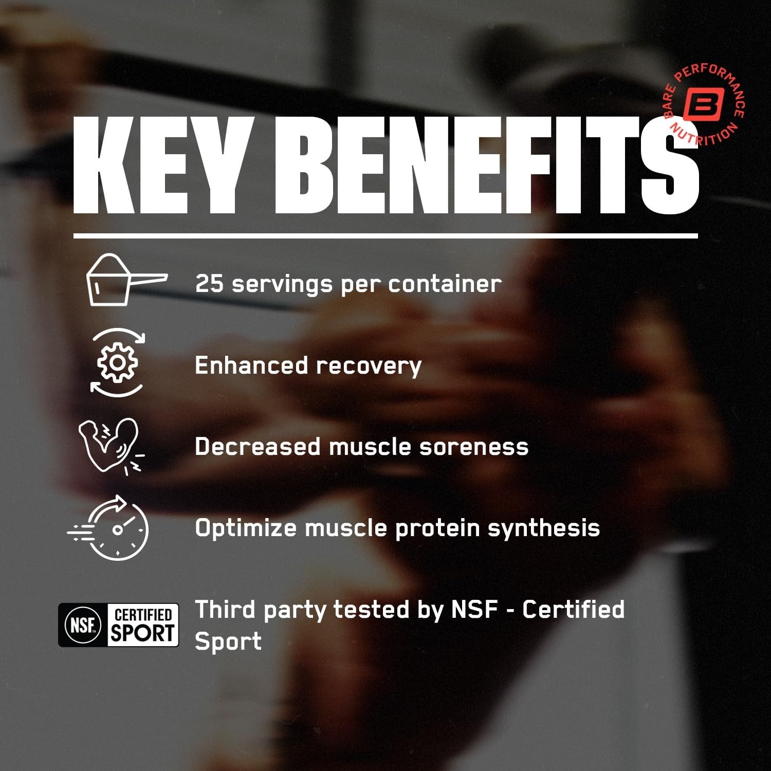 BARE PERFORMANCE NUTRITION BPN Recover Post-Workout Enhanced Muscle Recovery