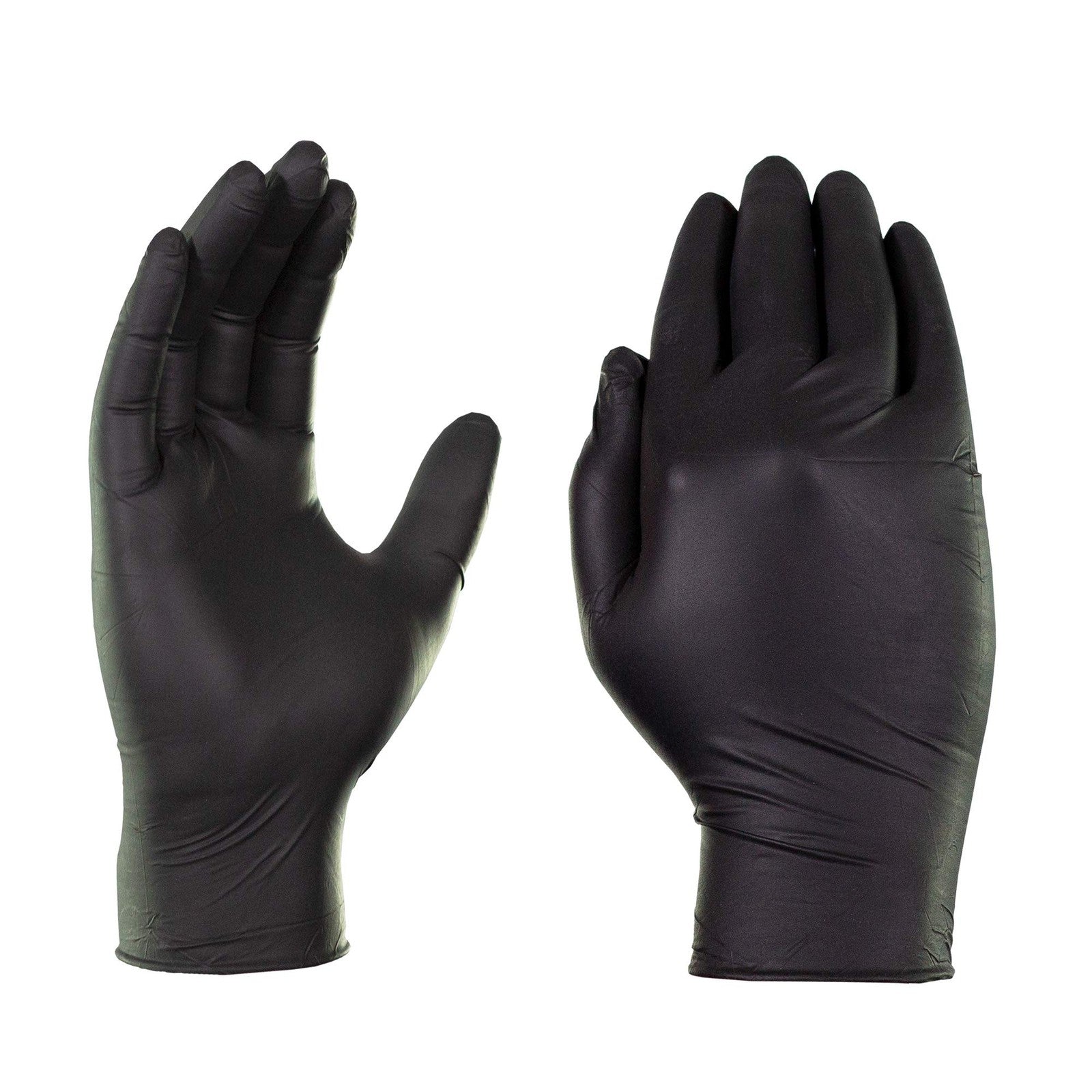 Ammex X3 Industrial Black Nitrile Gloves, Box of 100, 3 Mil, Size Medium, Latex