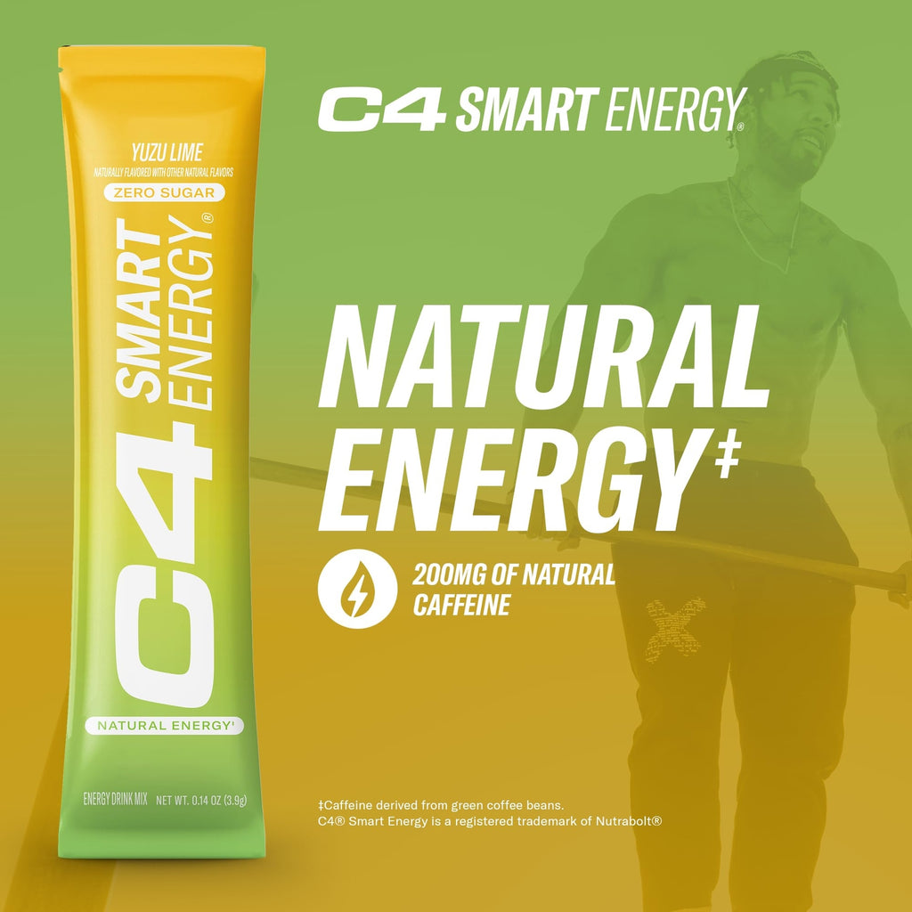 Cellucor C4 Smart Energy Powder Stick Packs Sugar Free 140 Ct