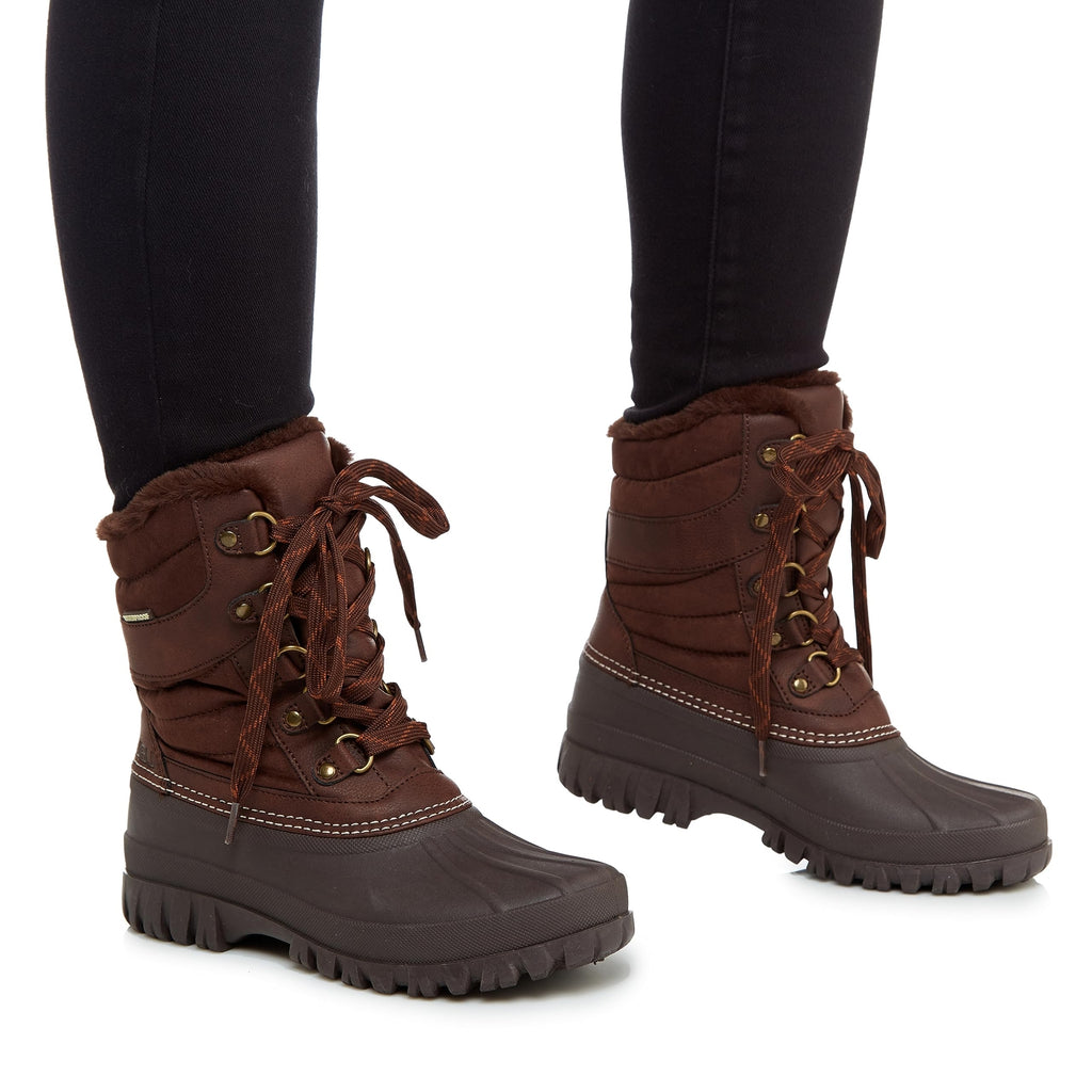 Jambu Women's Casey Waterproof Mid Calf Boot, Brown, 6