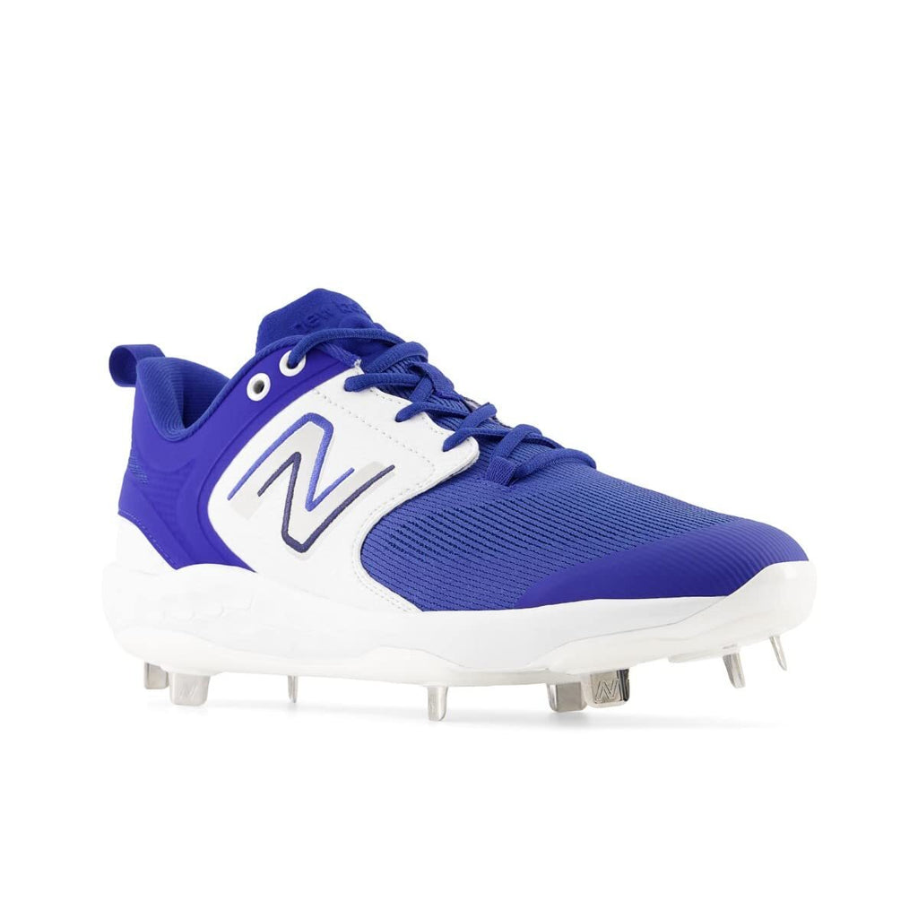 New Balance Men's Fresh Foam X 3000 V6 Metal Baseball Shoe, Royal/White, 14