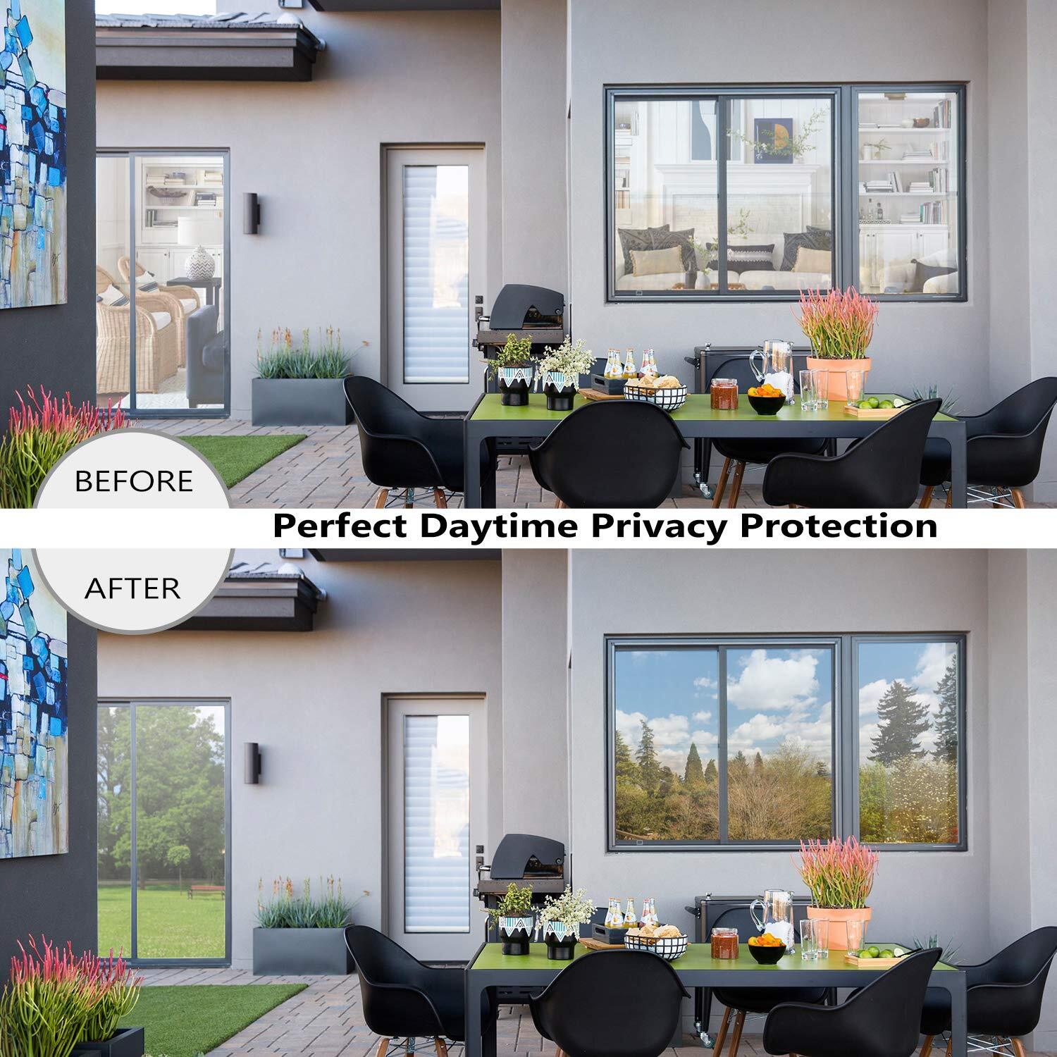 HooTown Window Tint for Home One Way Window Film Heat Control Anti UV Window ...