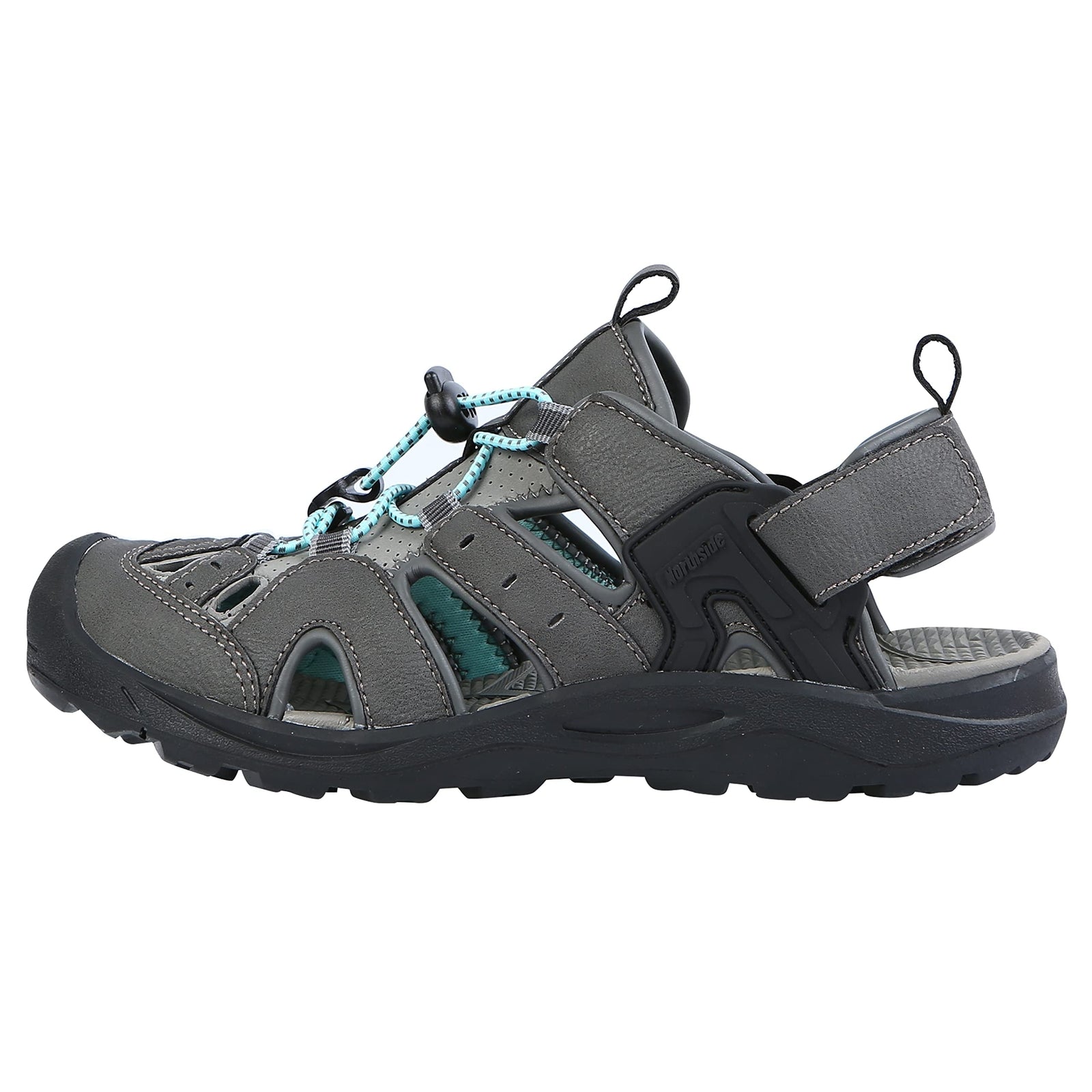 Northside Women's Burke 3.0 Sport Sandal, Dark Gray/Aqua-077, 11