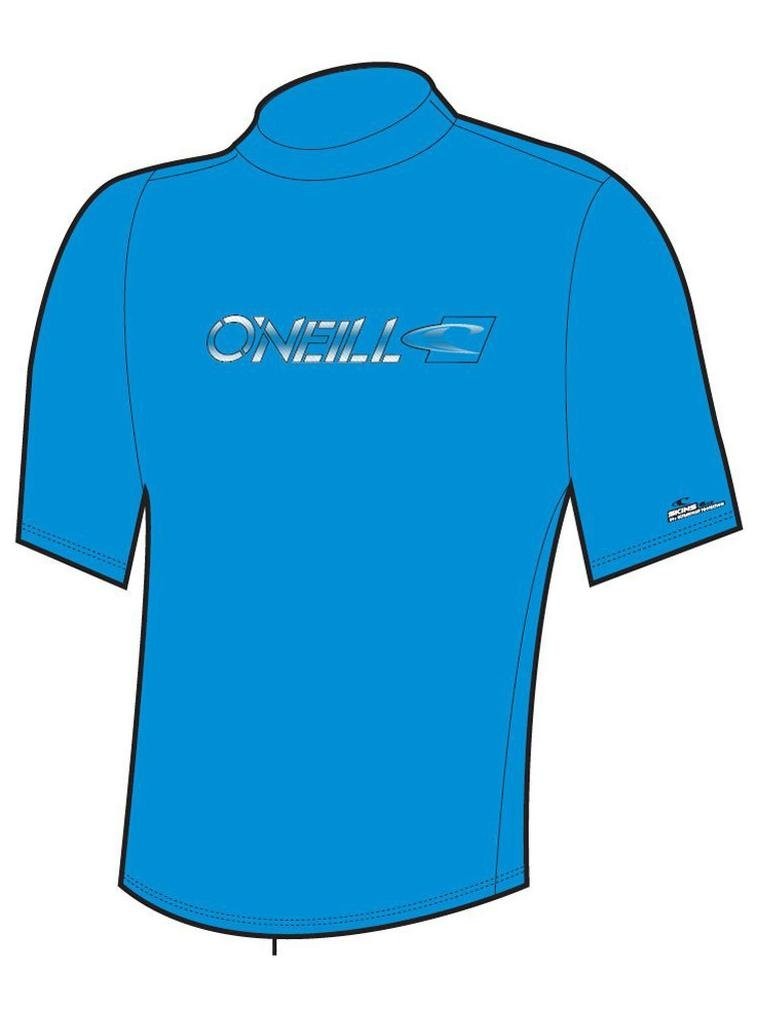 O'Neill Wetsuits Youth Skins Short Sleeve Rash Tee (Brite Blue, 4)
