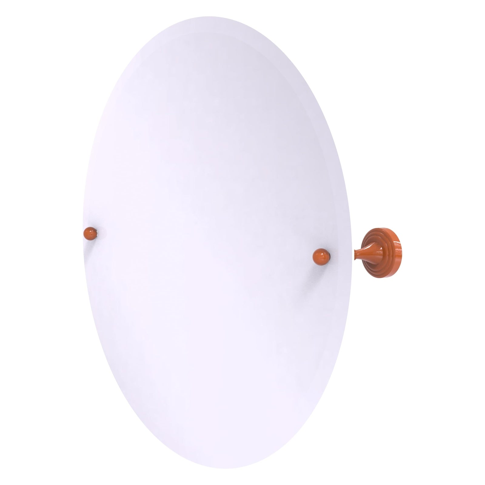 Allied Brass SG-90-ASP Sag Harbor Collection Frameless Round Tilt Mirror with