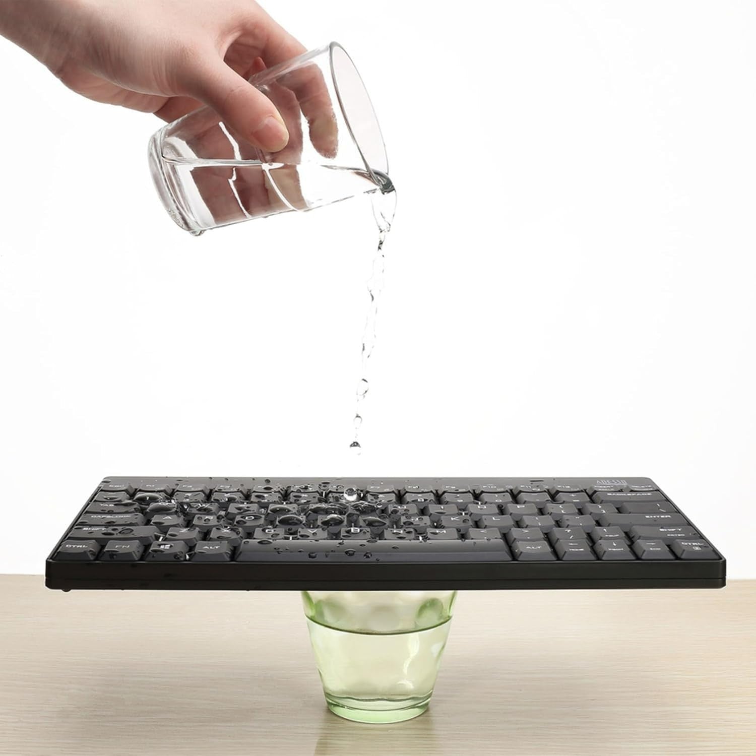 Adesso WKB-1100CB Wireless Spill Resistant Mini Keyboard and Mouse Combo
