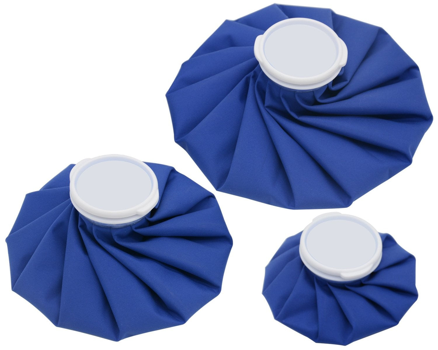3-Size Refillable Ice Bags No-Leak Waterproof Cold Packs w/ Adjustable Wrap &