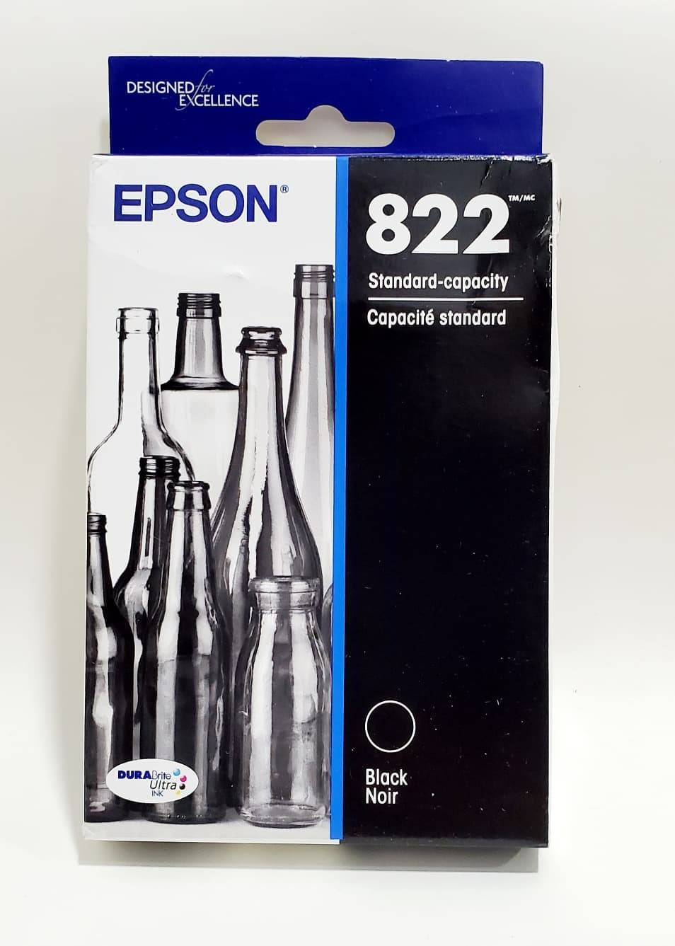 Genuine Epson 822 Black Ink Cartridge T822120-S DURABrite Ultra Standard Capacit