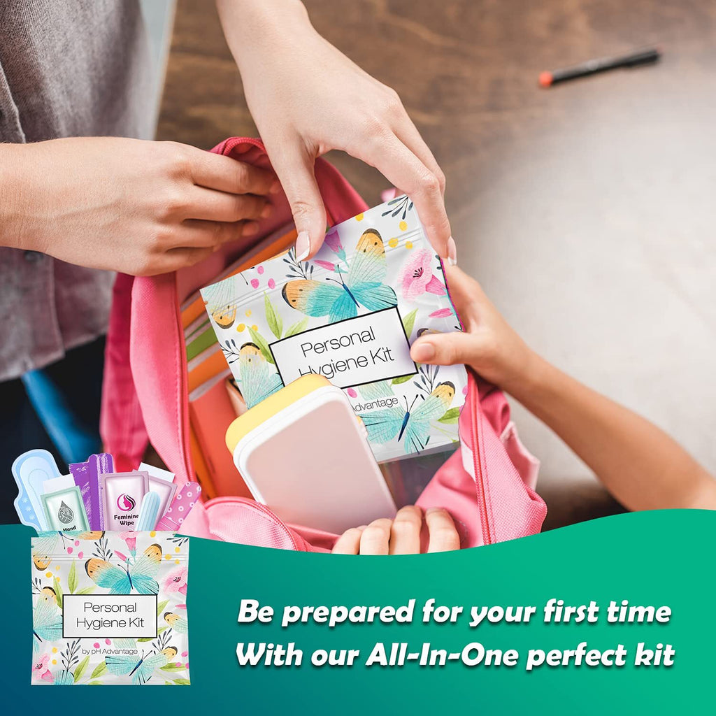 Butterfly Style Menstrual Kit All-in-One 60 Pack | Convenience on The Go |