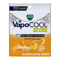 Vicks VapoCOOL Severe Medicated Sore Throat Drops, Fast-Acting Max Strength
