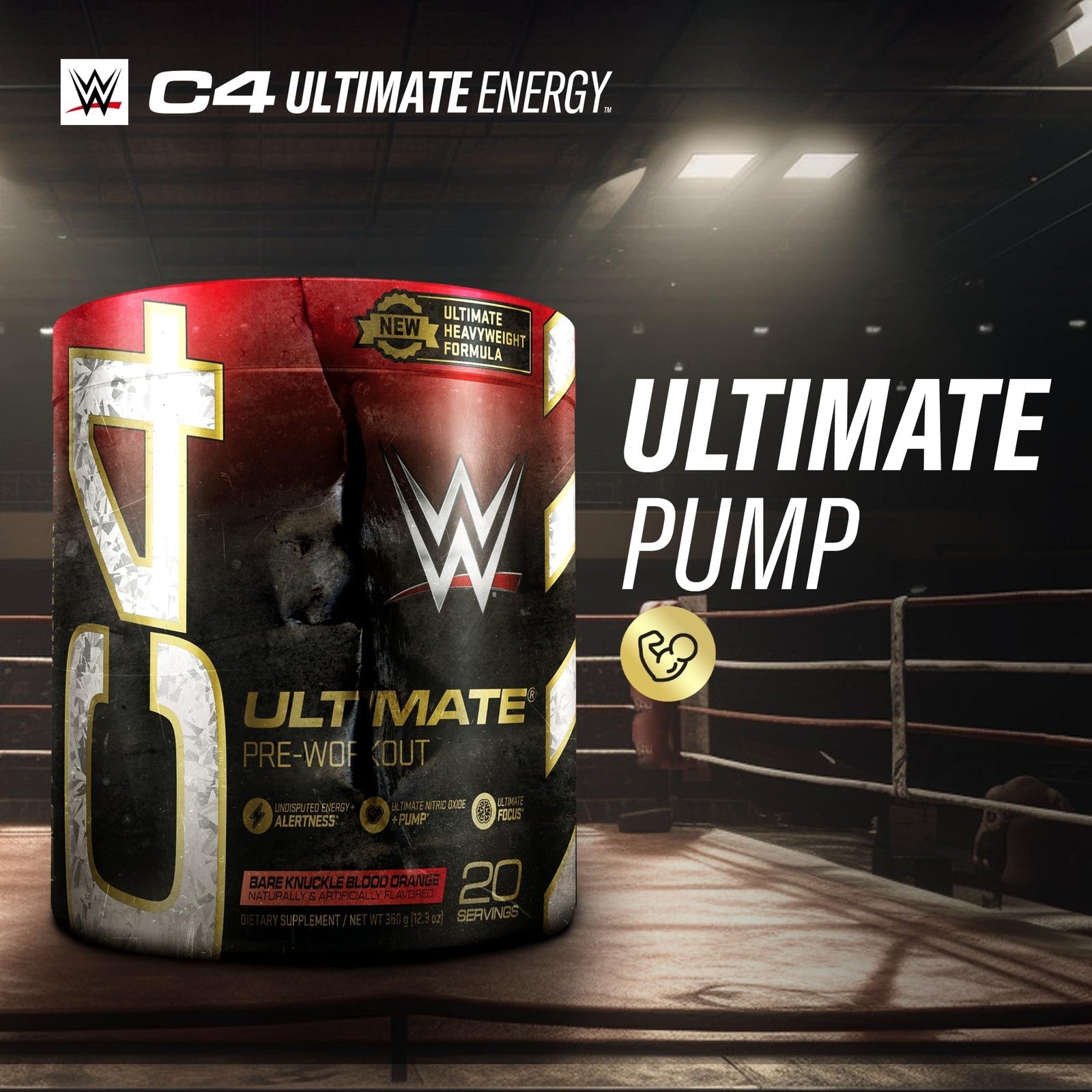 Cellucor C4 Ultimate Pre Workout Powder Bare Knuckle Blood Orange - Sugar Free