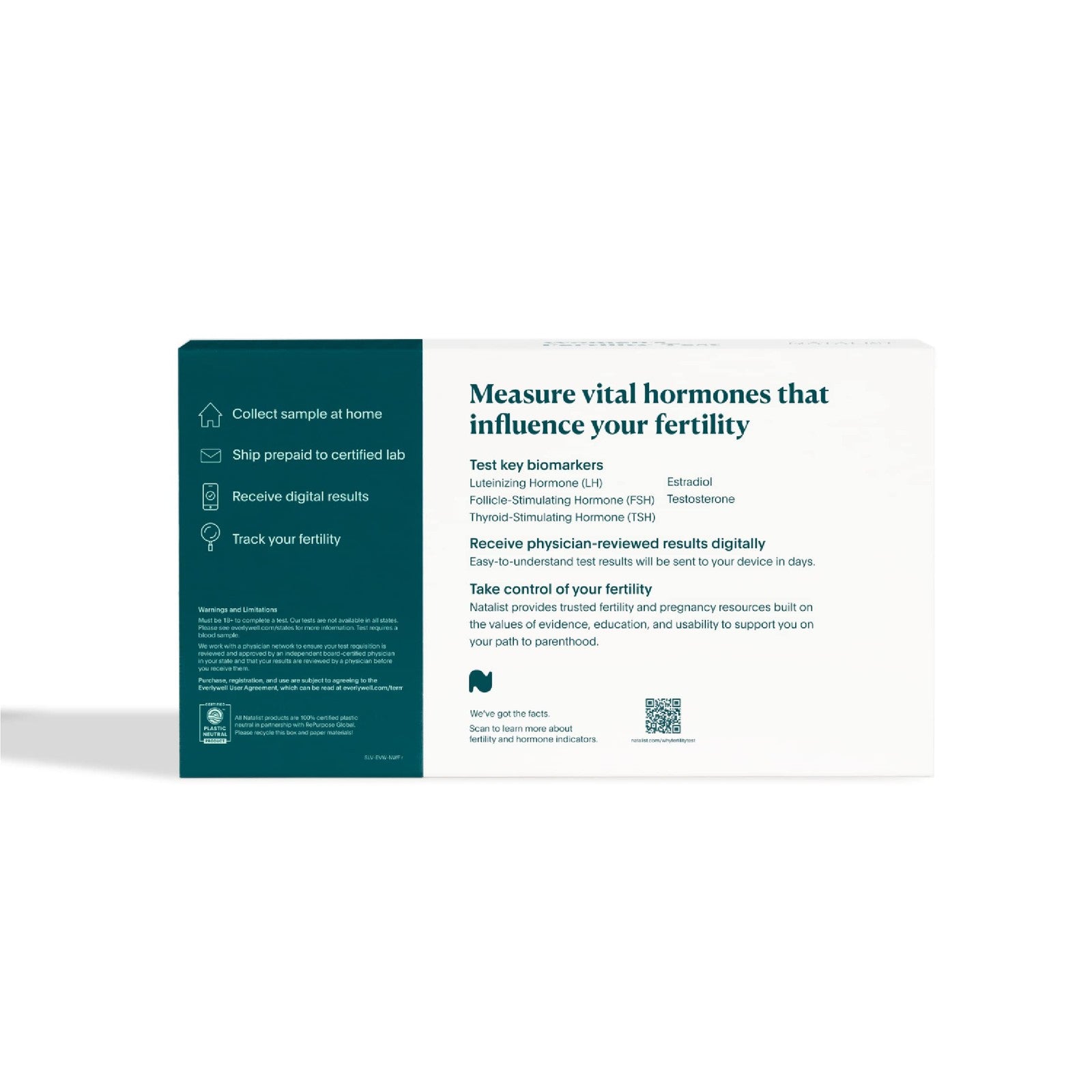 Natalist Women's Fertility Test - at-Home Test Kit by Everlywell Measures Key