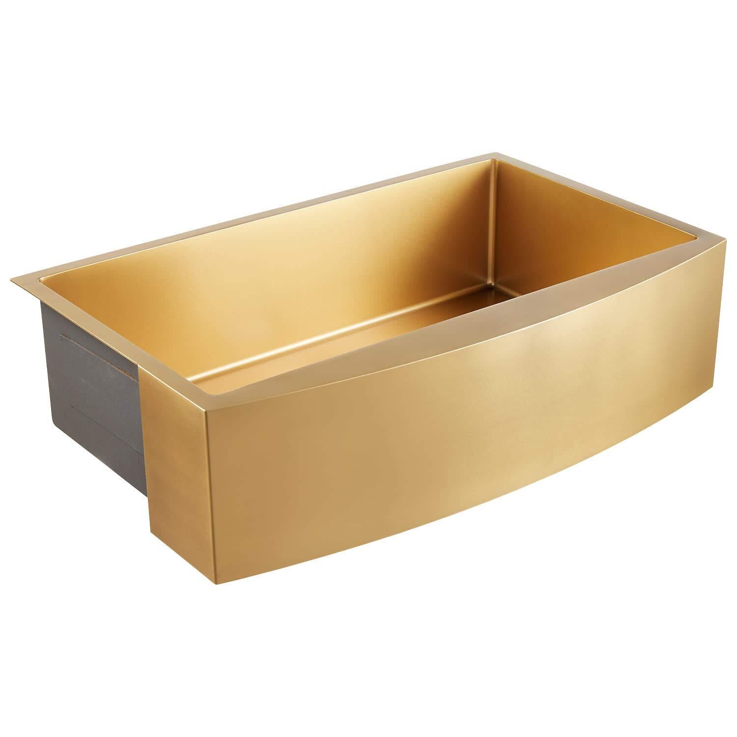 Signature Hardware 441076 Atlas 30" Farmhouse Single Basin Stainless Steel
