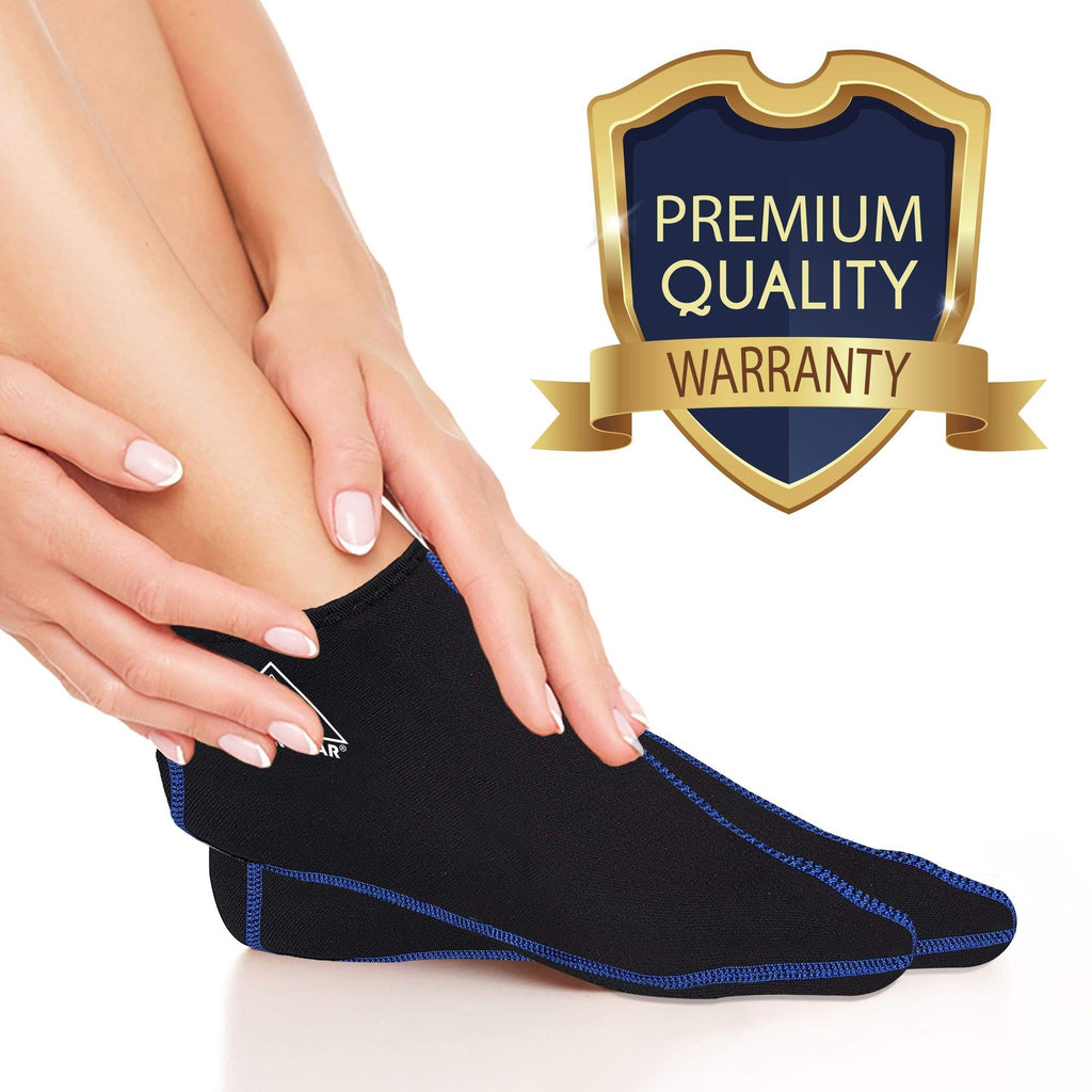 Water Gear Fin Socks, Large (Blue Stitching)
