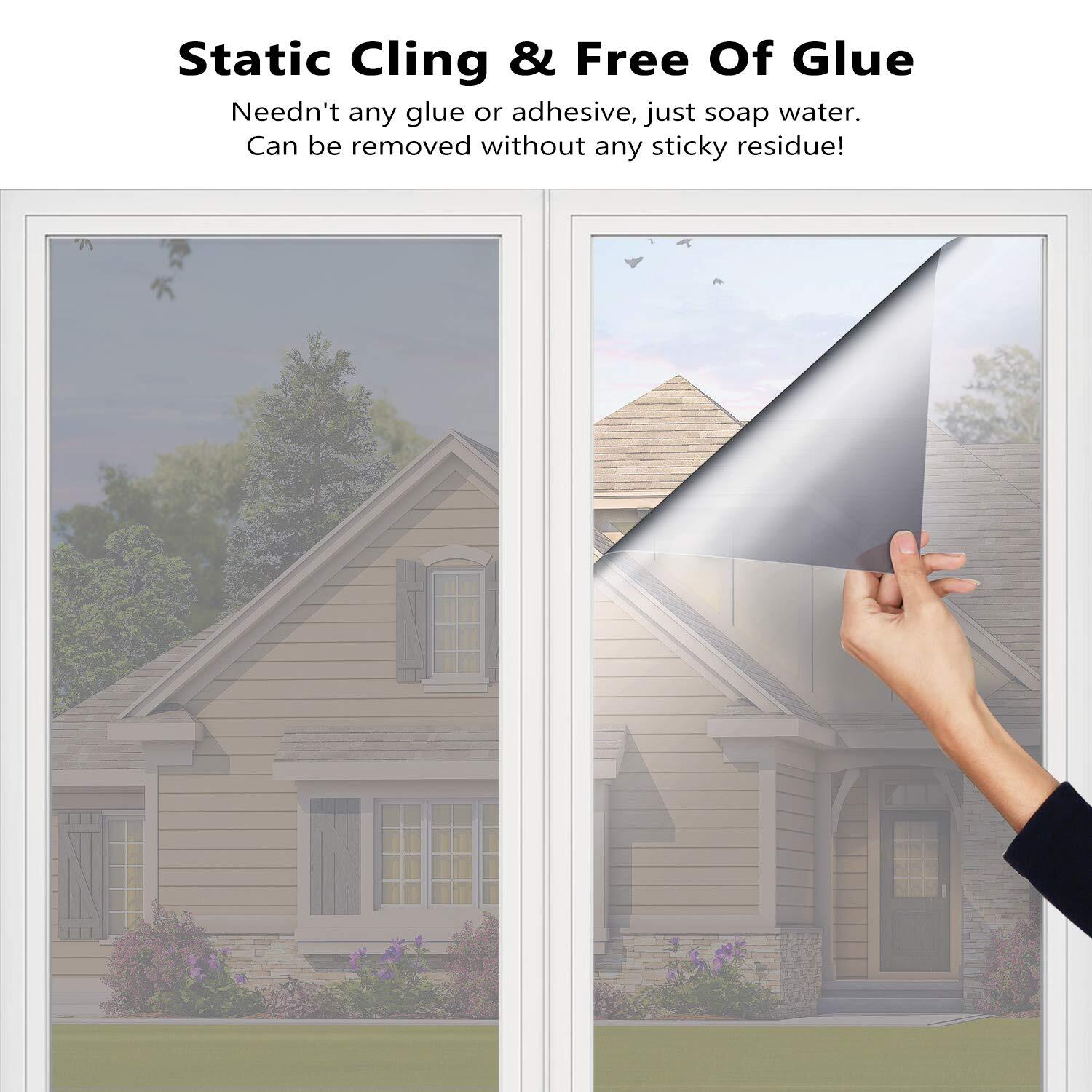 HooTown Window Tint for Home One Way Window Film Heat Control Anti UV Window ...