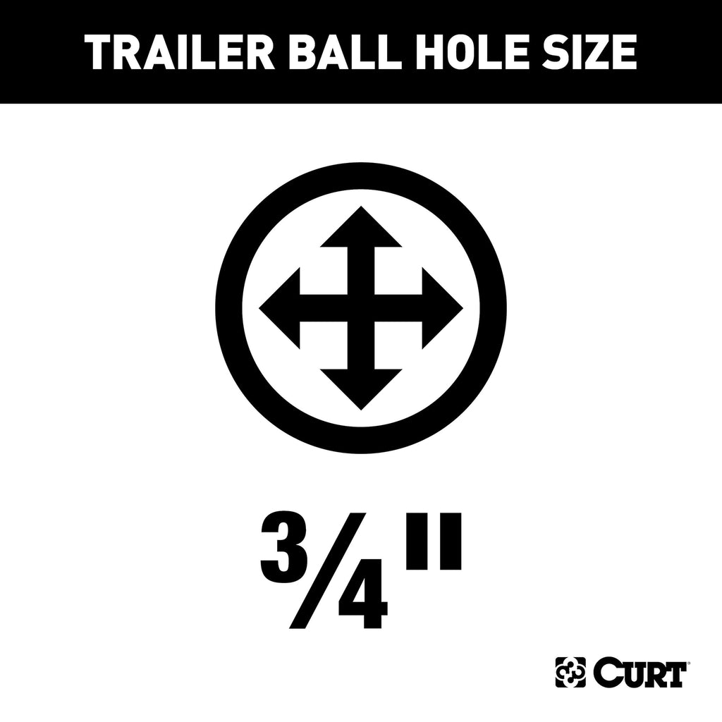CURT 11632 Class 1 Fixed-Tongue Trailer Hitch with 3/4-Inch Trailer Ball Hole