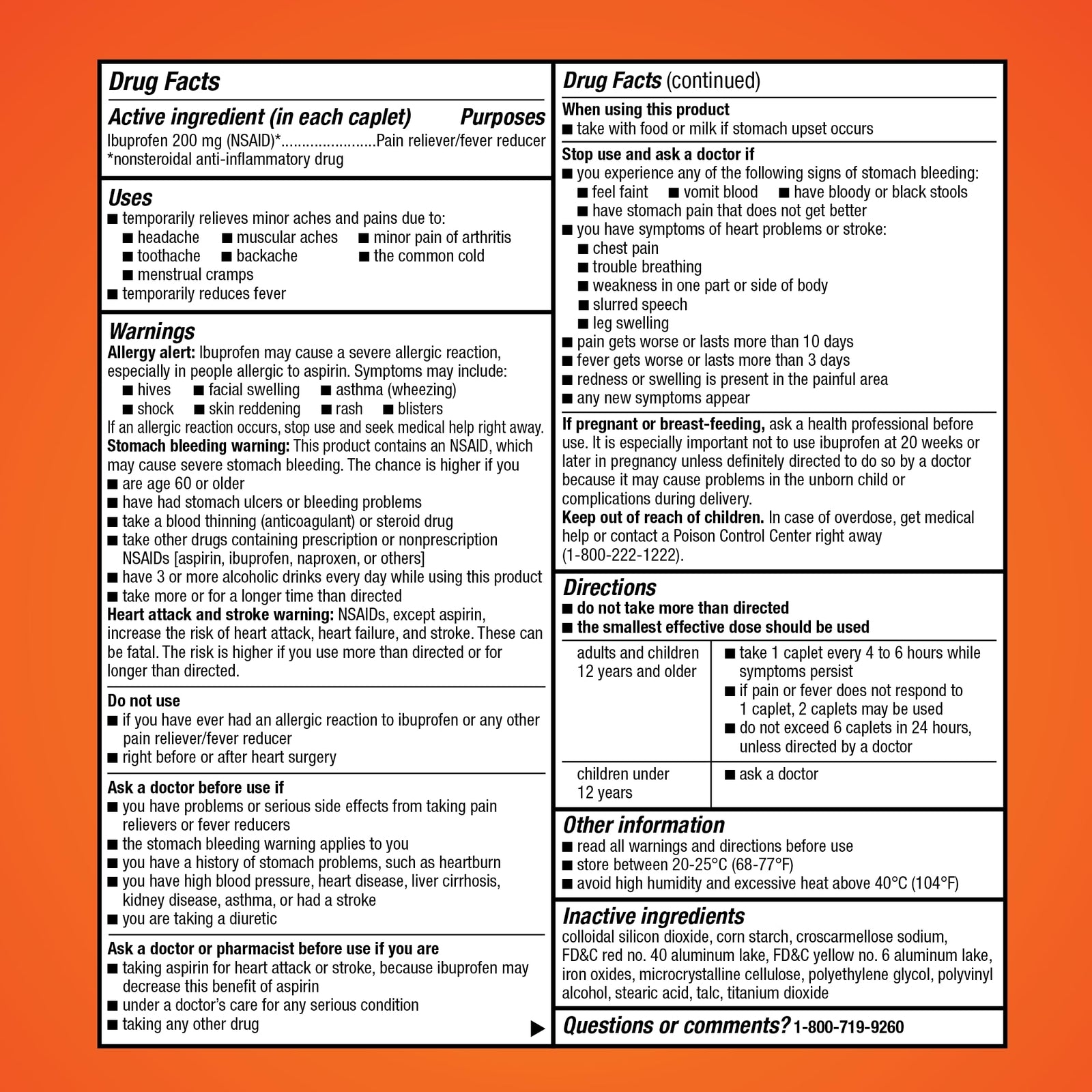 CVS Care Ibuprofen Tablets, 200 mg, Pain Reliever/Fever Reducer, 500 Count