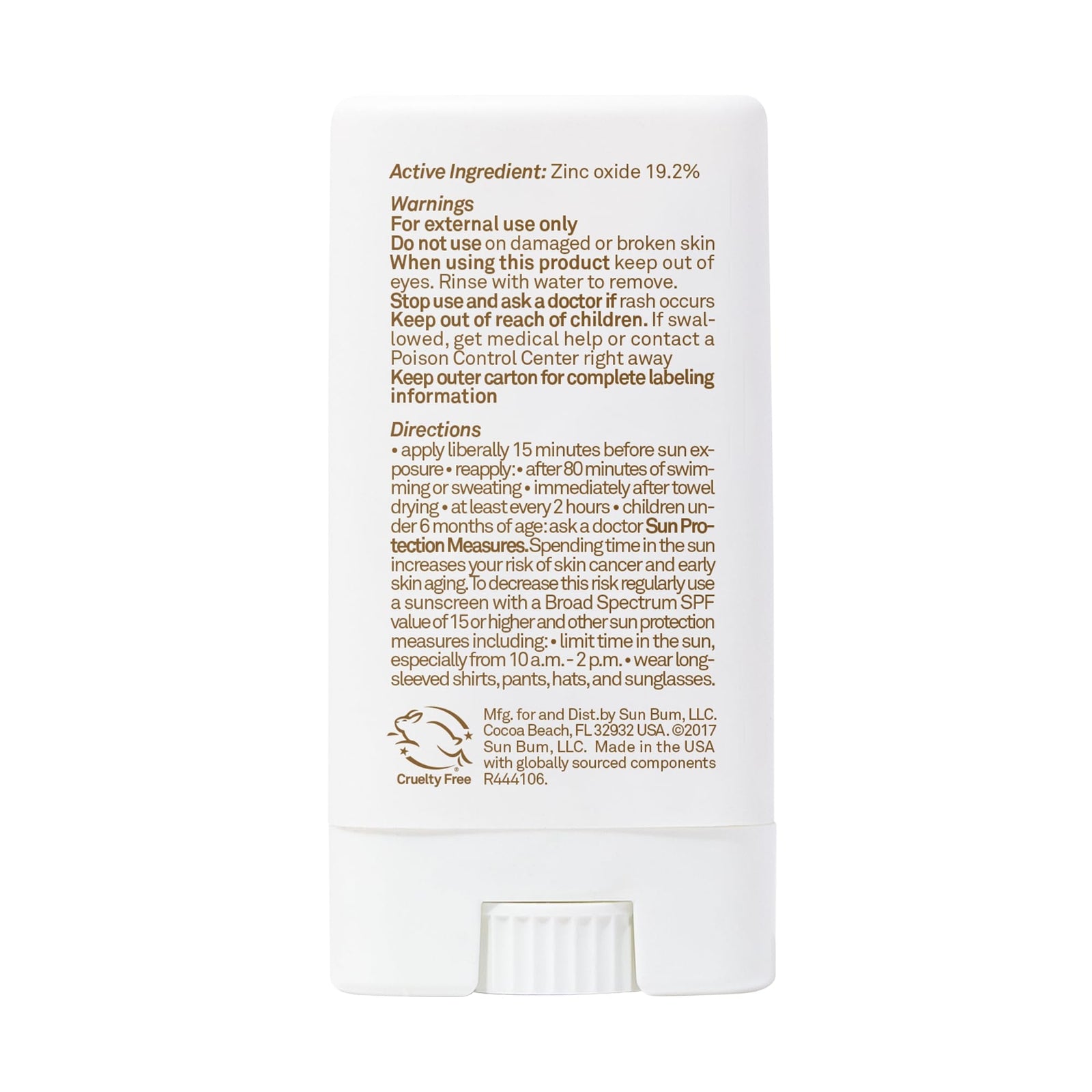 Sun Bum Mineral SPF 50 Face Stick Sunscreen - Water-Resistant Broad Spectrum