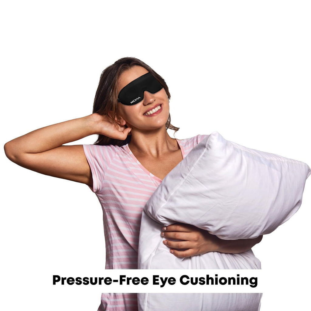 NCVIA Sleep Eye Mask for Men Women, 3D Sleeping Mask with Adjustable Strap, Zero
