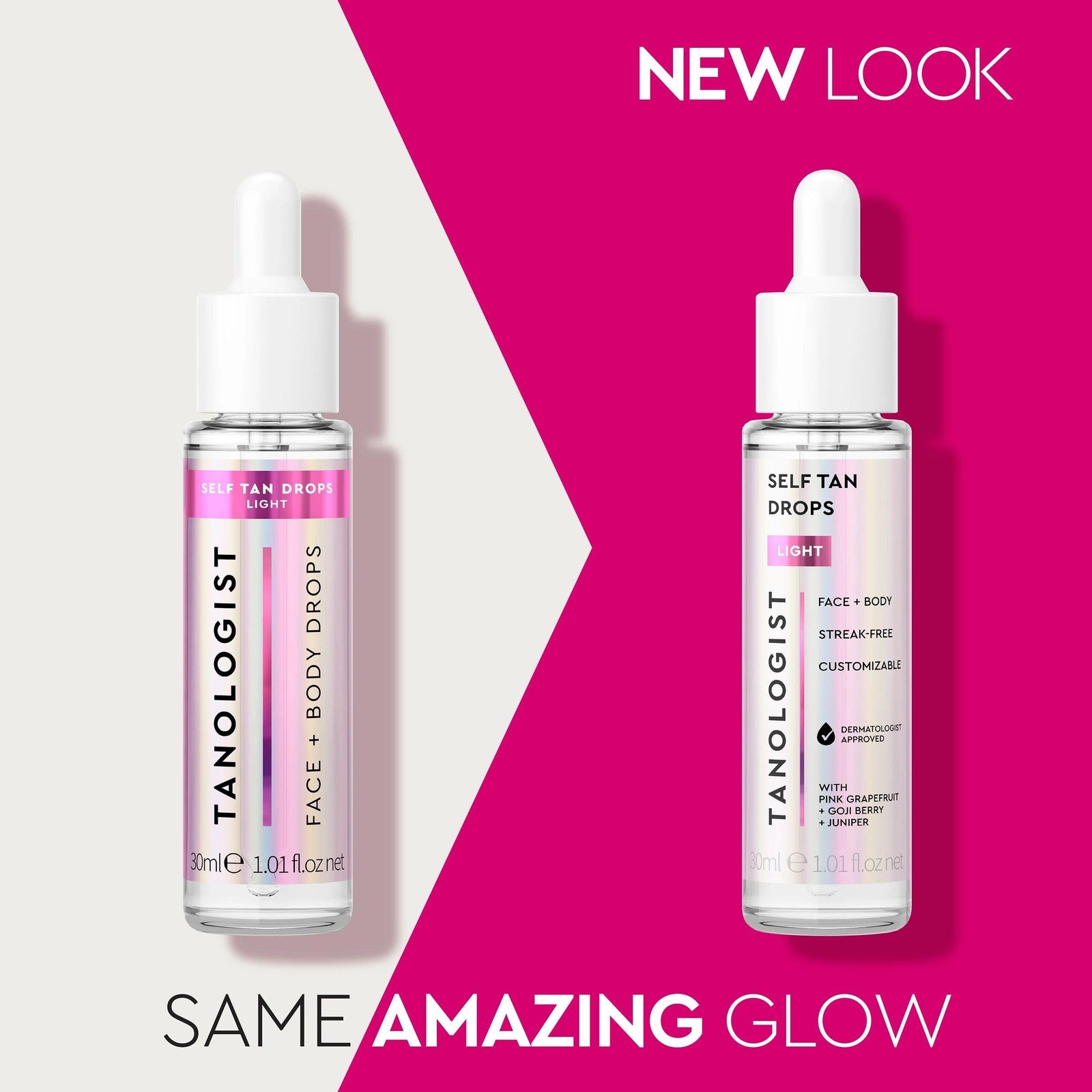 Tanologist Light Self Tan Drops, Streak-Free Body & Face Tanning Drops, No Fake