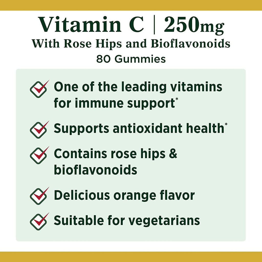 Nature's Bounty Vitamin C, Orange, 80 Count