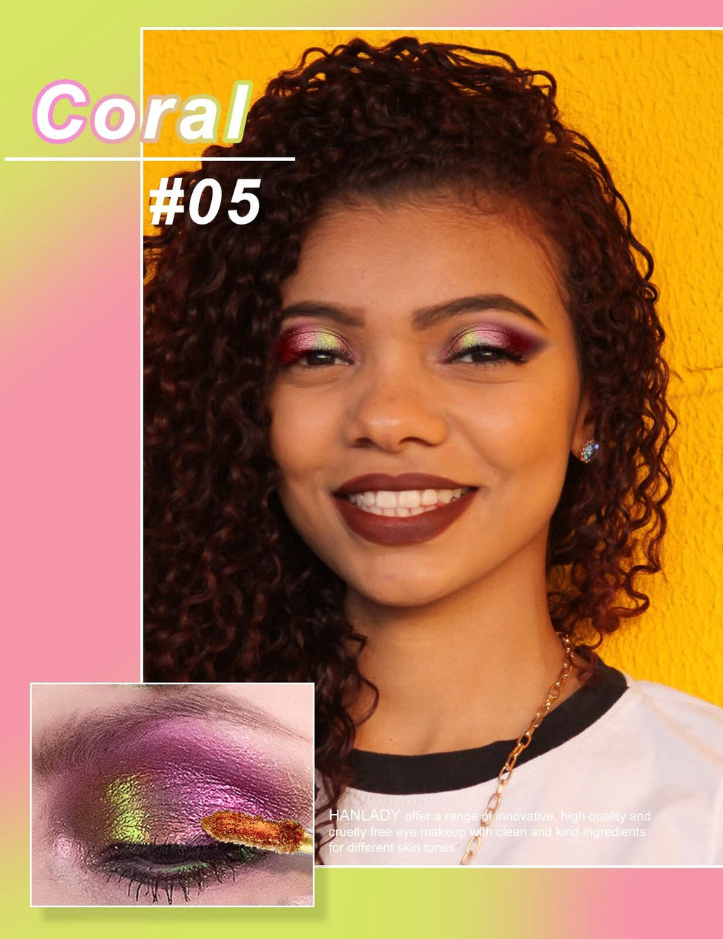 HANLADY Chameleon Eyeshadow Liquid Glitter Eye Makeup, Glitter Eyeshadow Intense