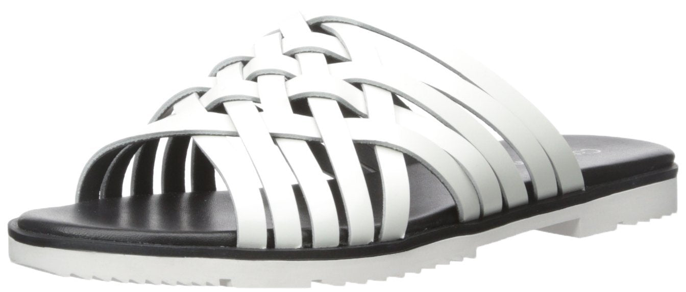 Calvin Klein Women's Marimba Huarache Sandal, Platinum White, 6.5 M US