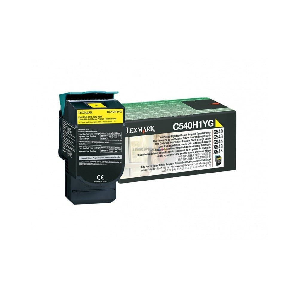 Lexmark C540H1YGC54X/X543/X544 Hy Return Prog Yellow Toner Cart