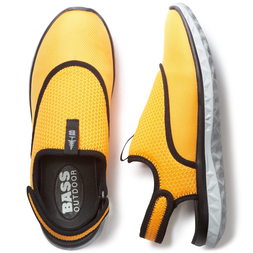 BASS OUTDOOR Men's Hex Action Hiking Shoes – Traction Sole Slip-Ons, Flame ORNG,