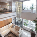 YOVINO 12-Light Modern Crystal Chandelier Gold Round Foyer Light