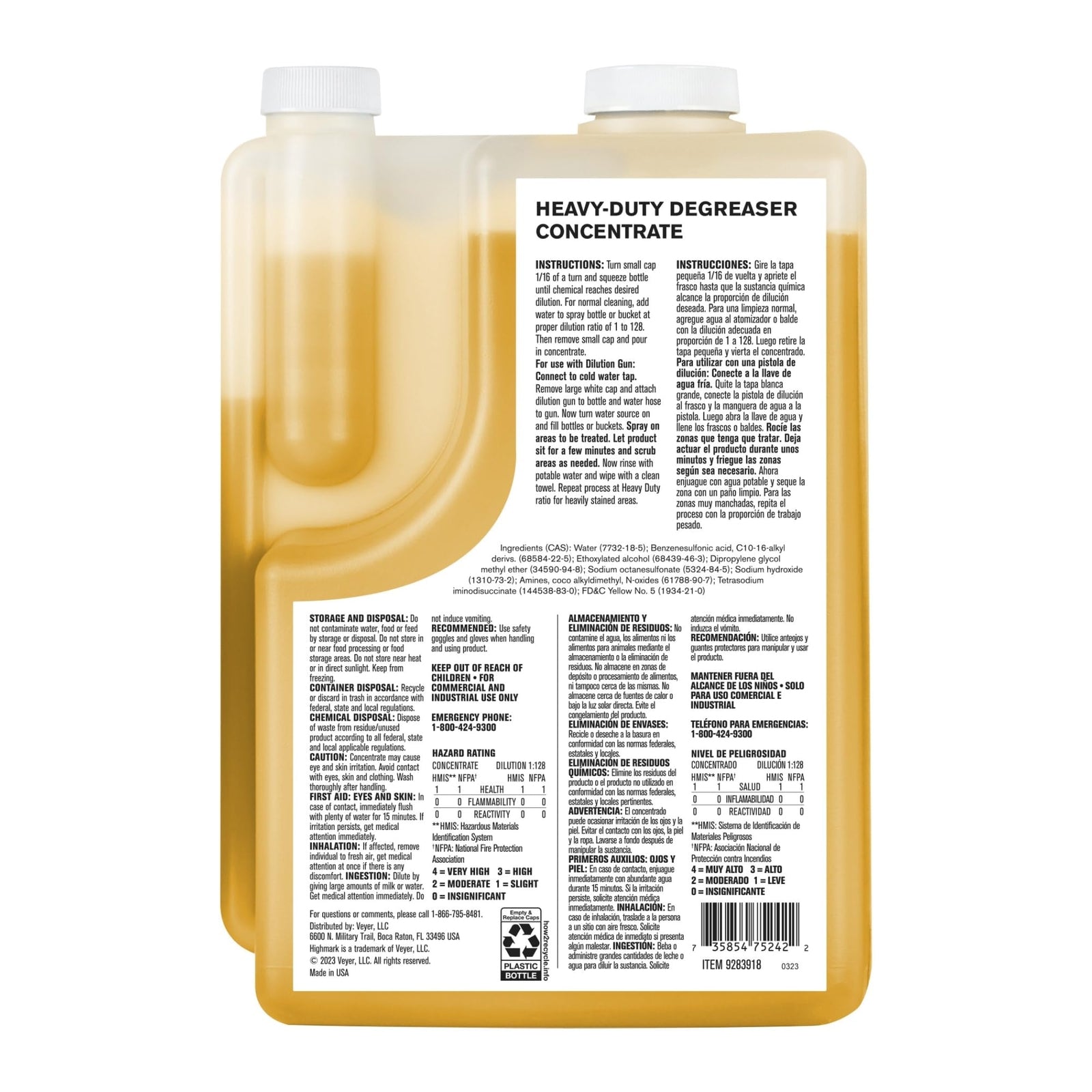 Highmark® ECO Heavy-Duty Degreaser Concentrate, 2 Liters