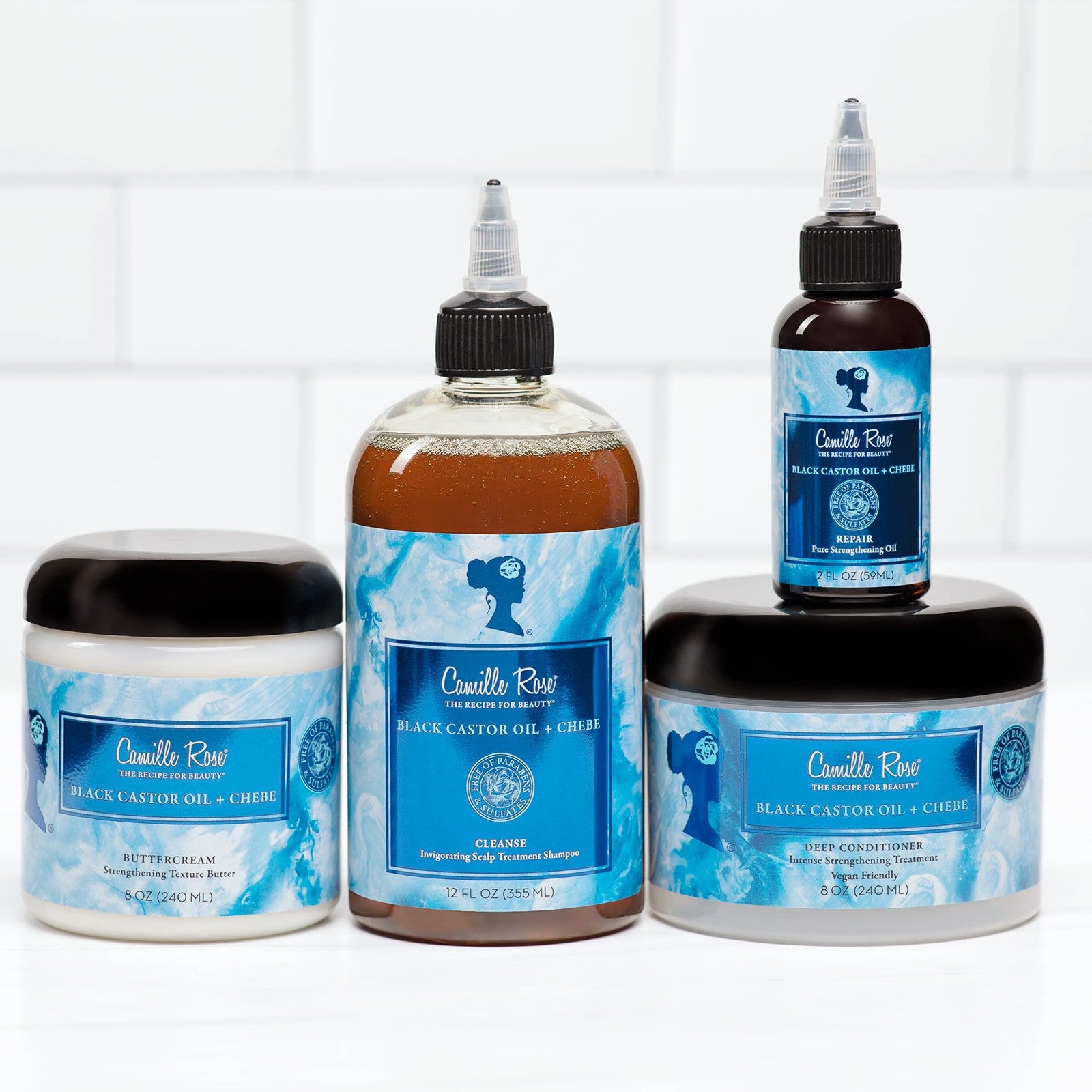 Camille Rose Black Castor Oil & Chebe Hair Cleanse, Invigorating Scalp Treatment