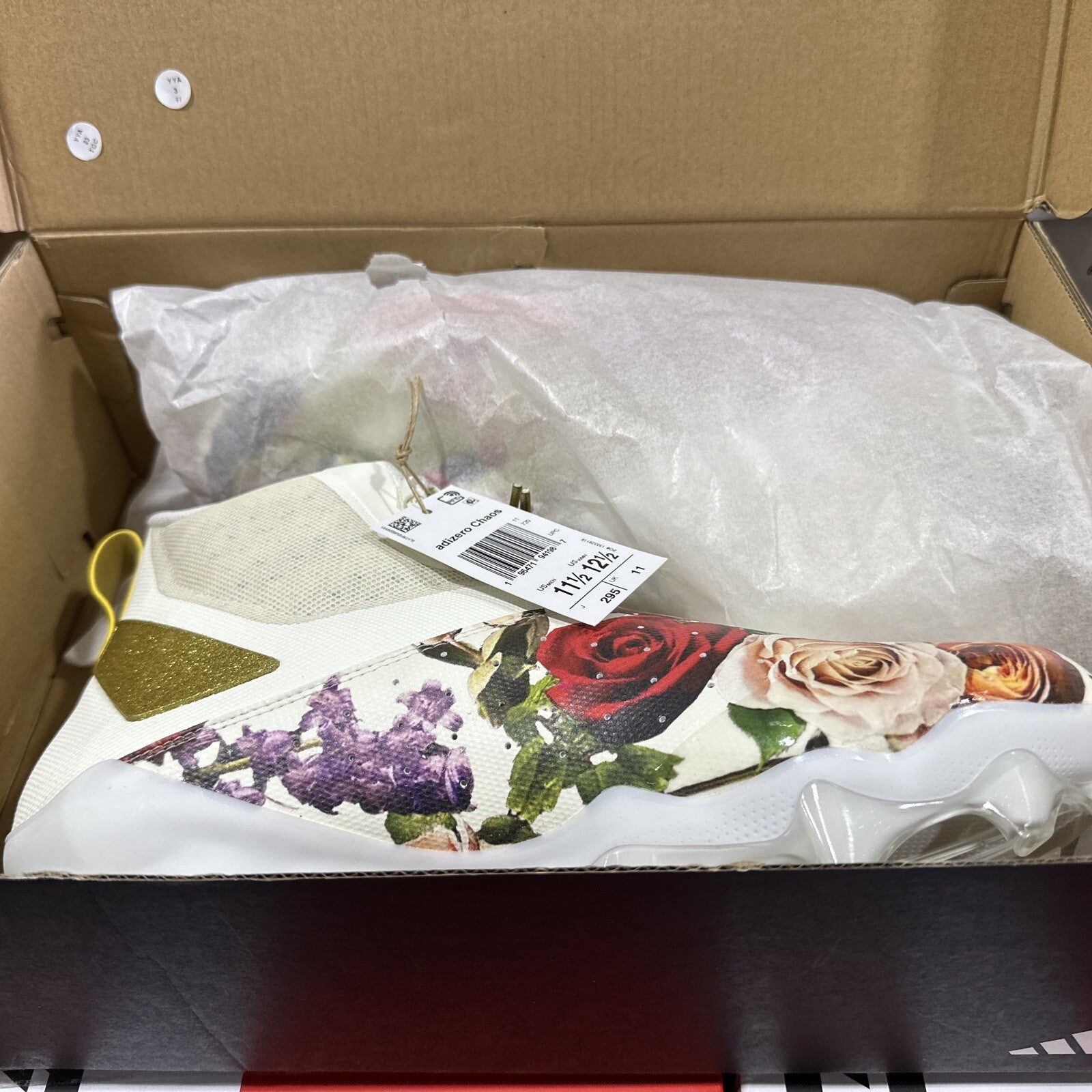 Adidas Adizero Chaos Speed Coronation White Gold Metallic Mens Football Cleats