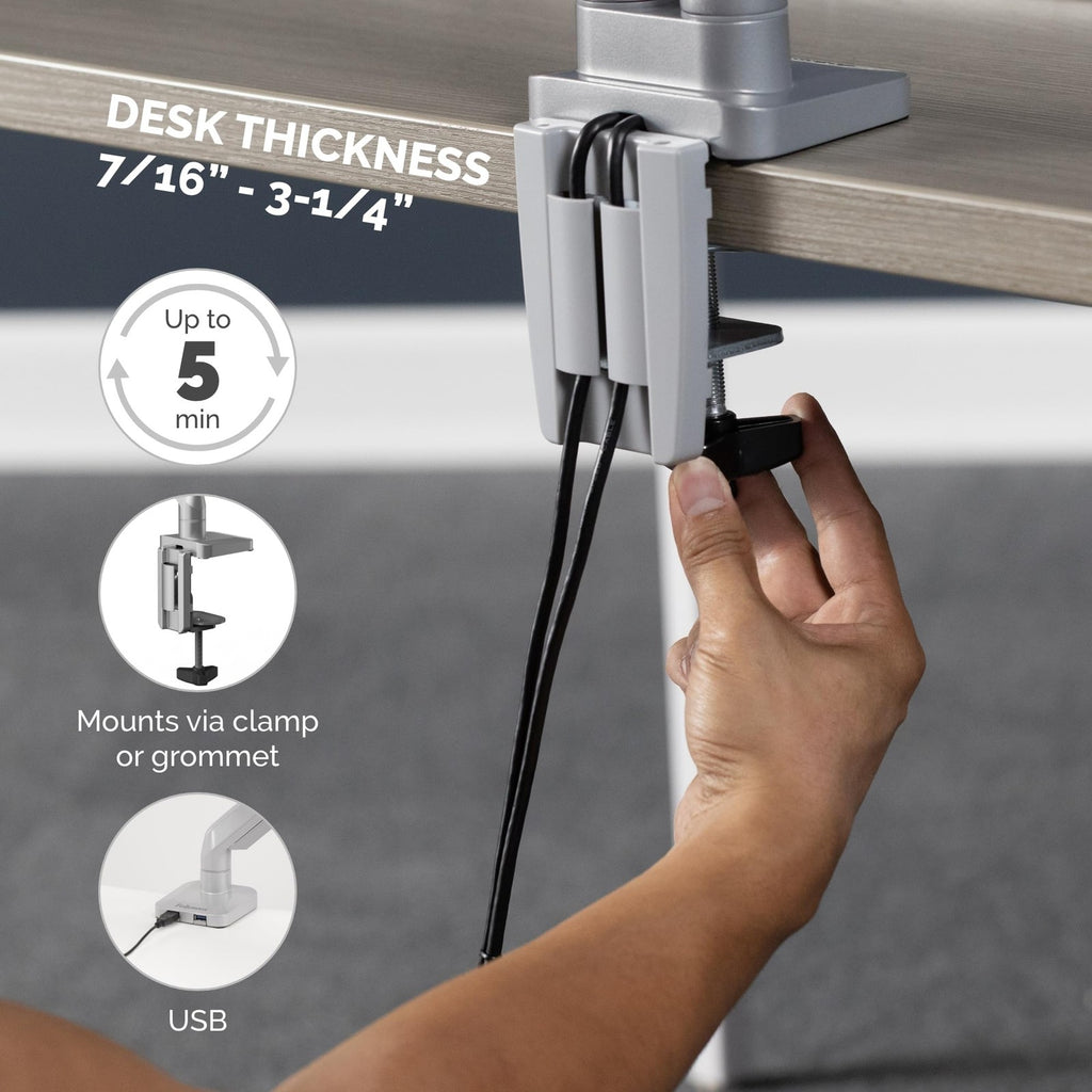 Fellowes Platinum Series Dual Monitor Arm for 40-Inch Monitors, Full Motion,