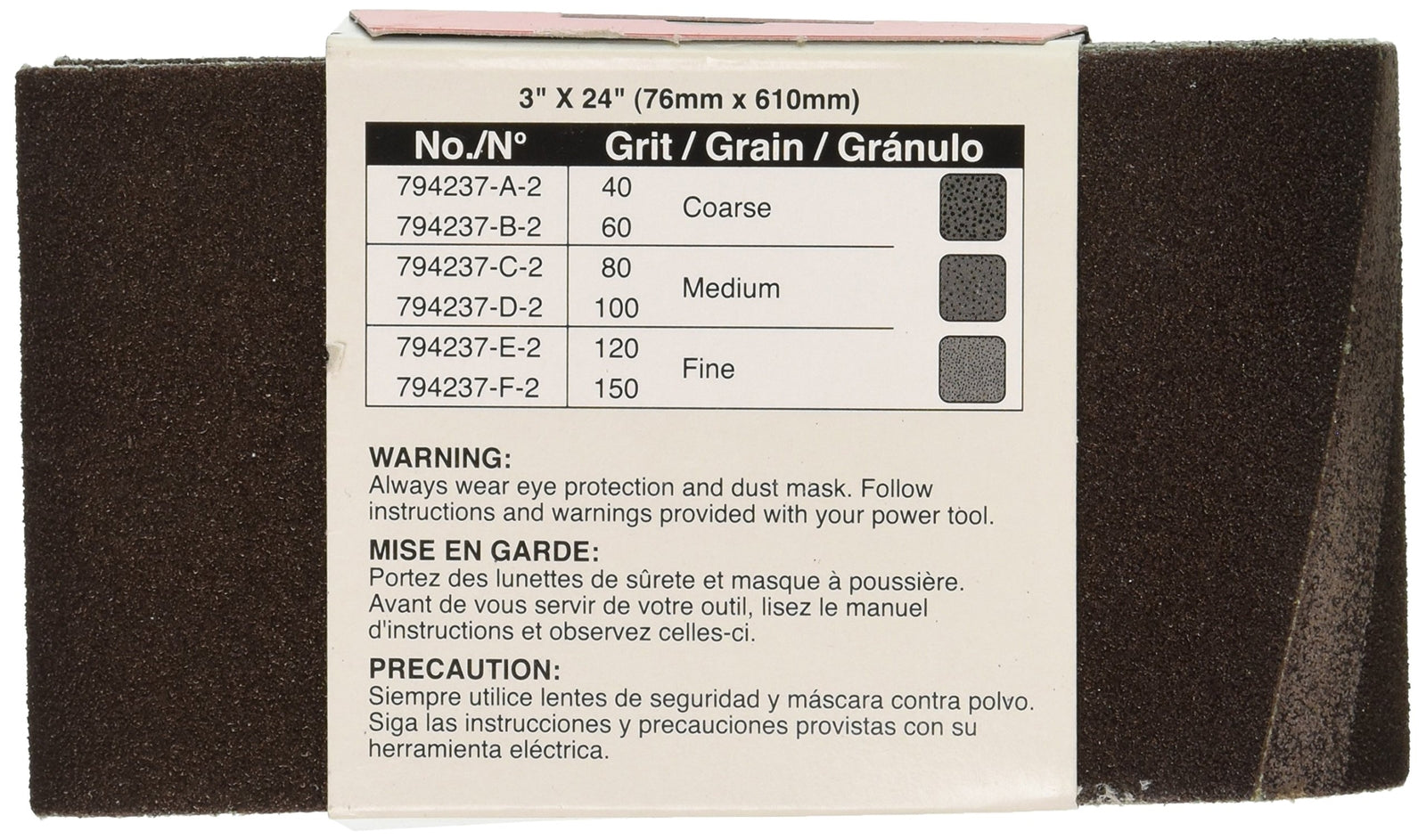 Makita 794237-D-2#100 Sanding Belt, 3-Inch by 24-Inch, 2-Pack