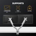 Fellowes Platinum Series Dual Monitor Arm for 40-Inch Monitors, Full Motion,