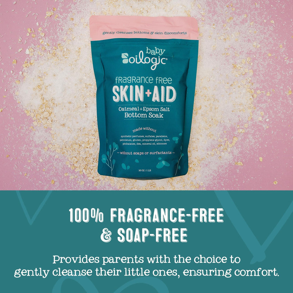 Oilogic Oatmeal Epsom Salt Bath Soak for Babies - Gentle Baby Bath Essentials