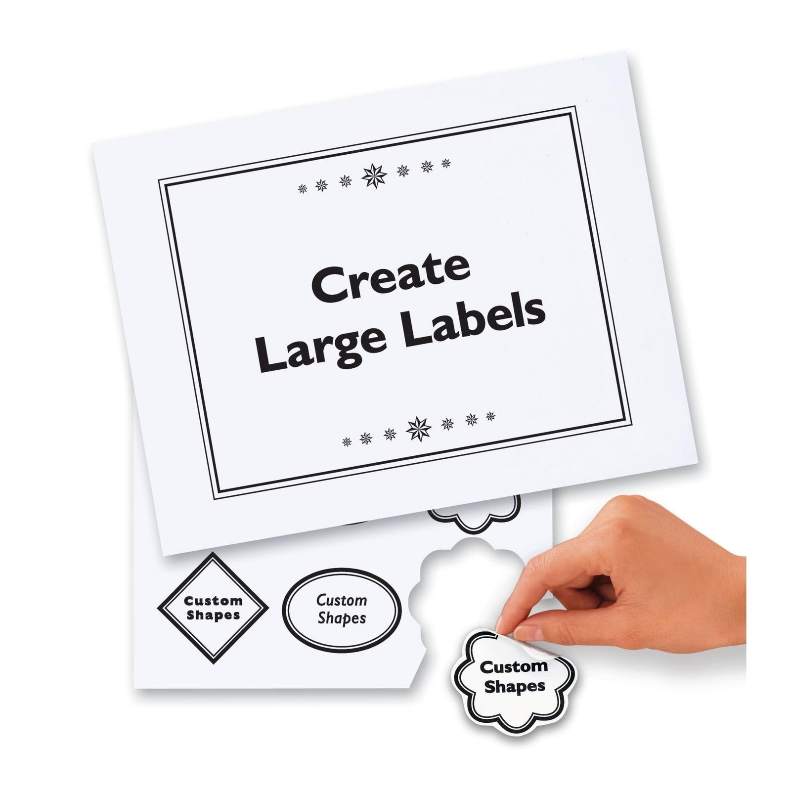 Avery® Removable Full-Sheet Labels, 6470, 8 1/2" x 11", White, Pack Of 10