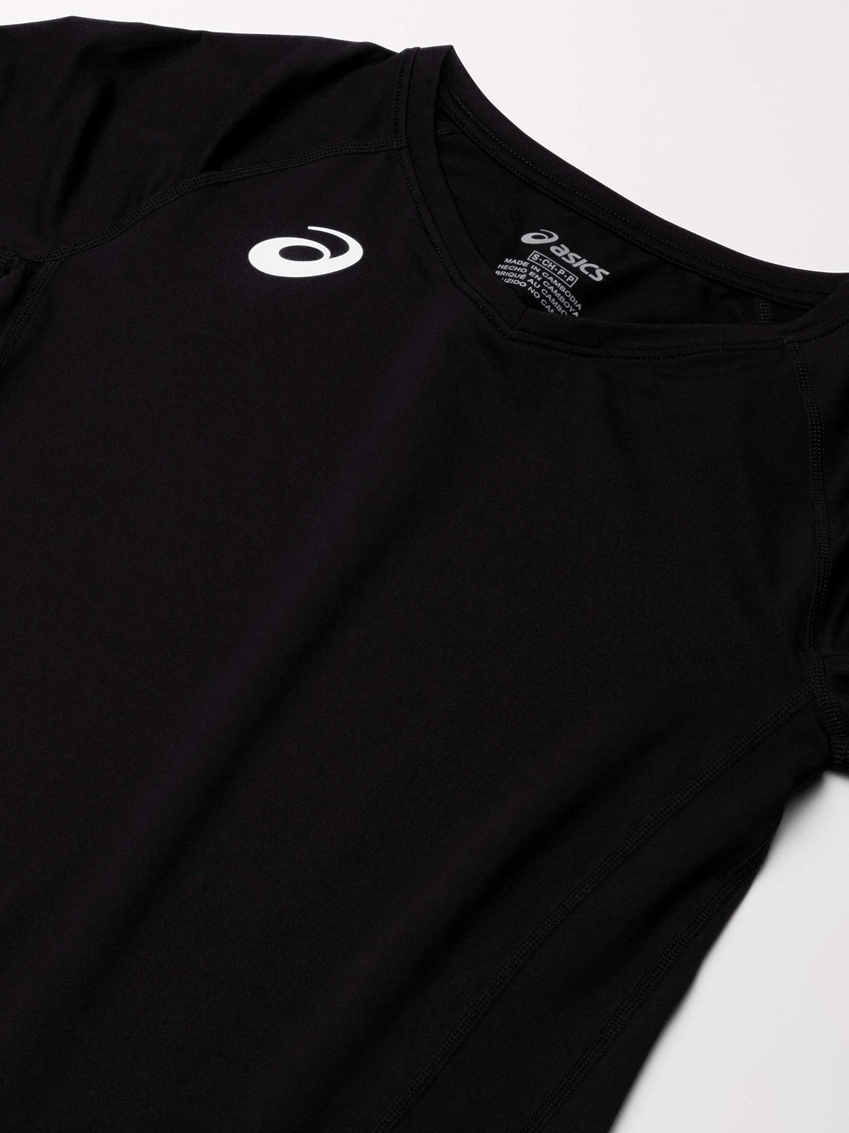 ASICS Spin Serve Volleyball Jersey Short Sleeve, Team Black, Small