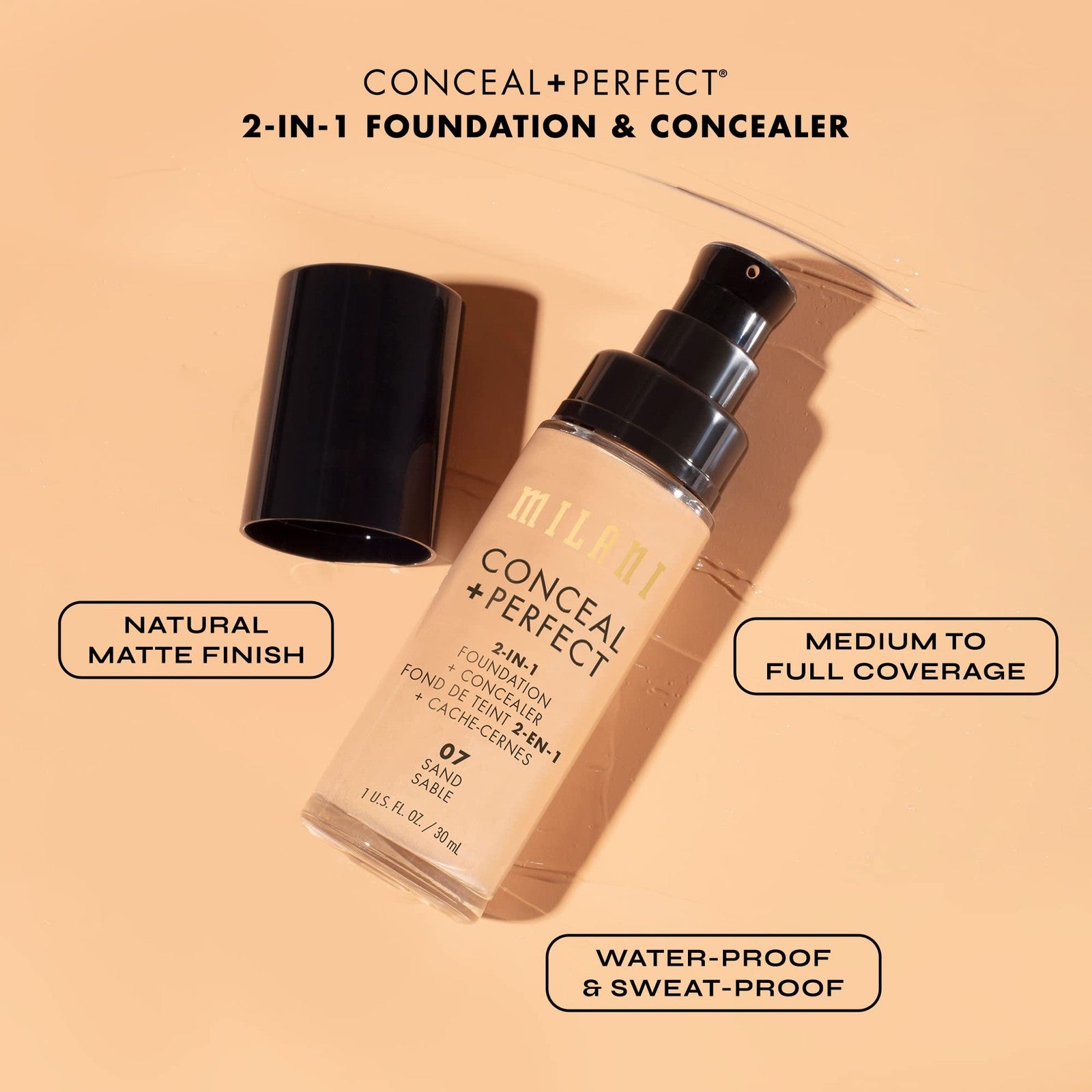 Milani Conceal + Perfect 2-in-1 Foundation + Concealer for a Flawless