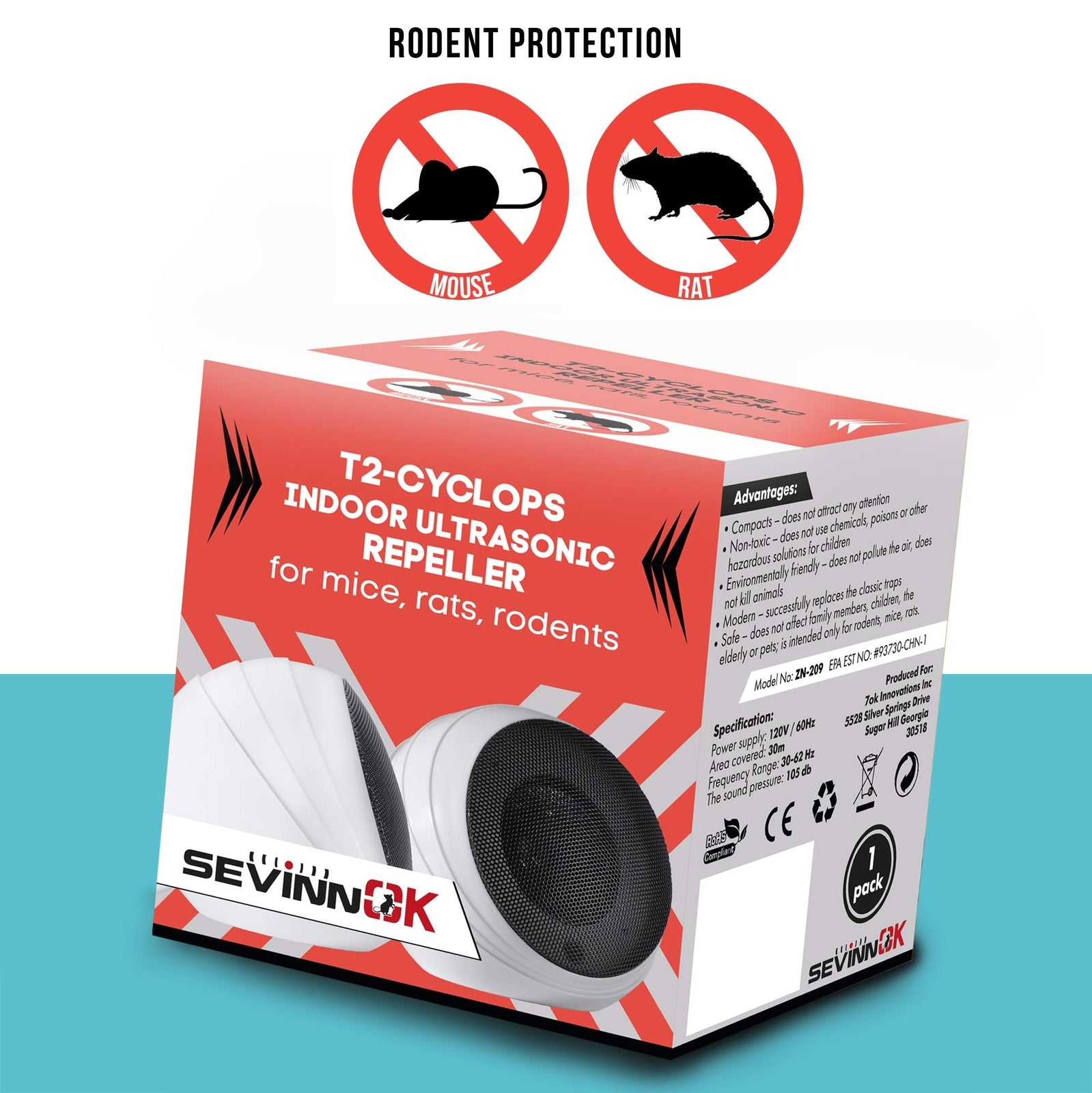 Q5 - Advanced Indoor Ultrasonic Rodent Repeller for Effective Mice and Rat