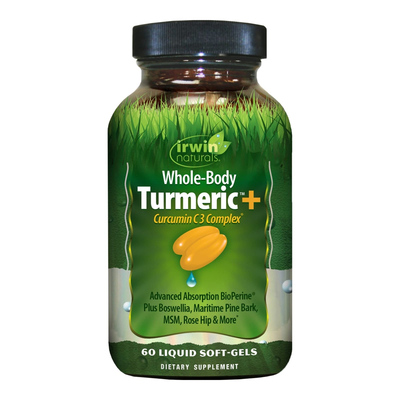 Irwin Naturals Whole-Body Turmeric+ - 60 Liquid Softgels - BioPerine Complex