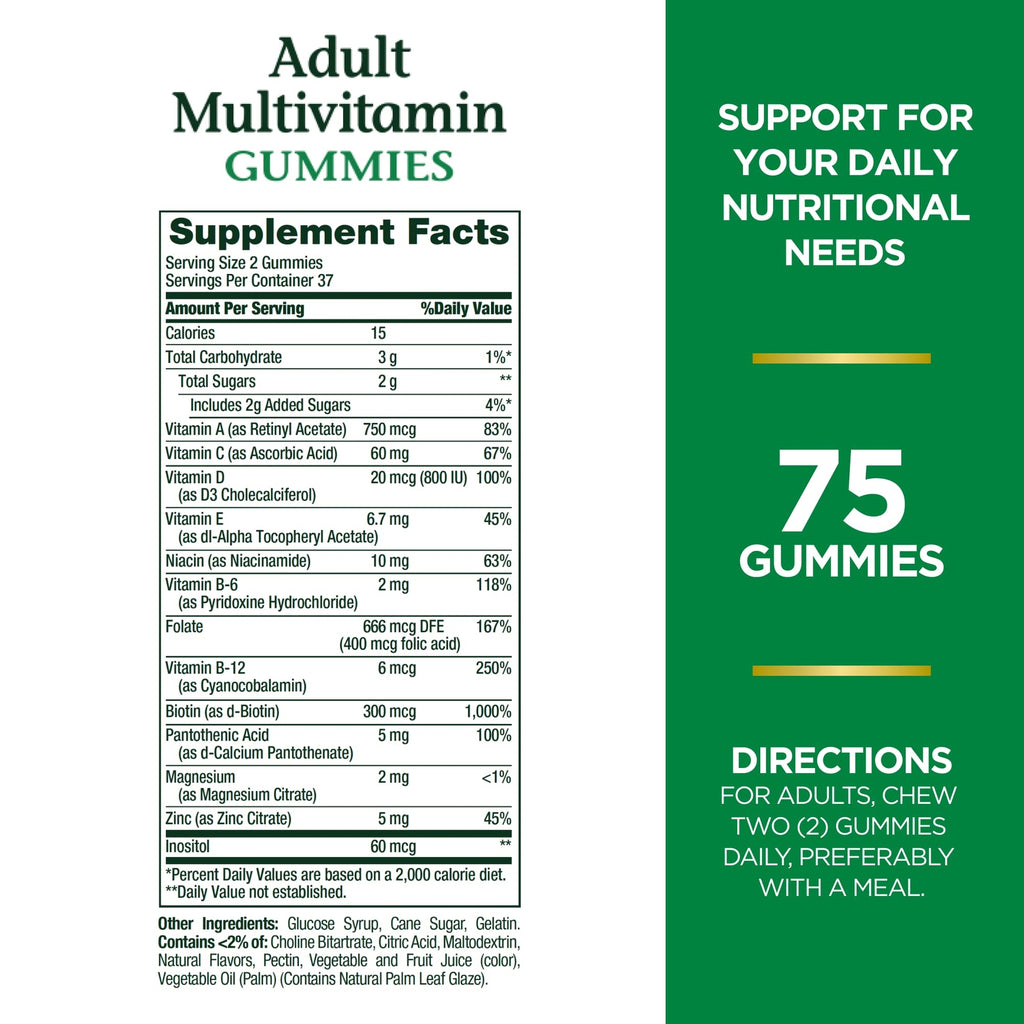 Nature's Bounty Adult Multivitamin, Vitamin Supplement, Daily Nutritional Needs,