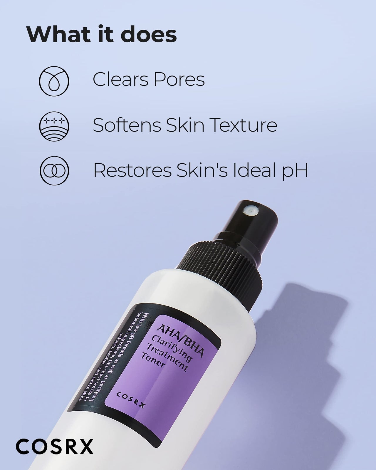 COSRX AHA/BHA Treatment Toner 5.07 fl.oz/ 150ml, Facial Exfoliating Spray for
