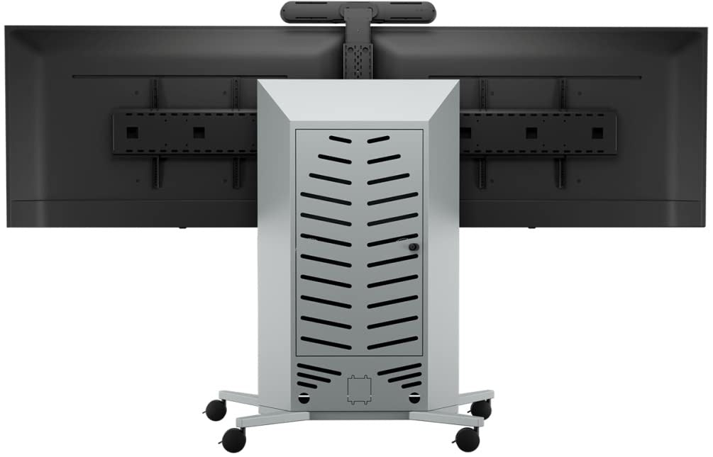 Avteq ELT-2100 Large Format Display Cart Dual Displays 75" 400 lb Capacity Rack